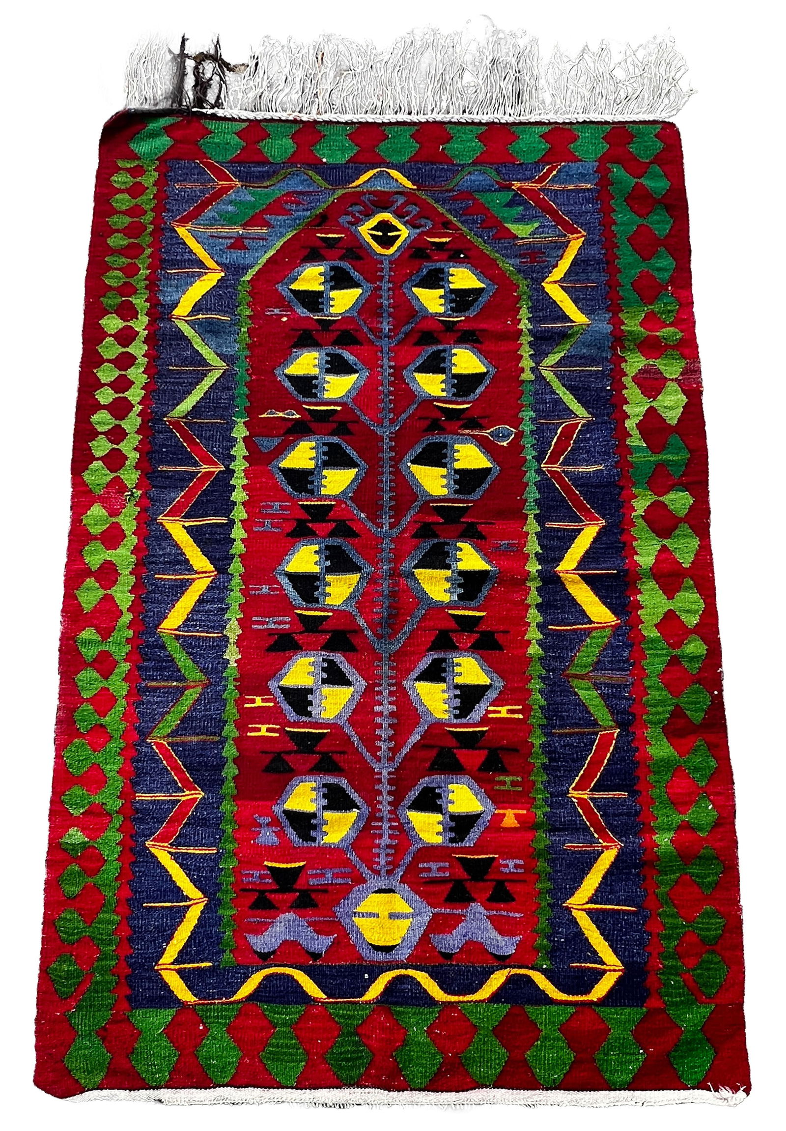 Prayer rug. Turkey. Approx. 188 cm x 110 cm. Circa 1930.: Flat weave. Wool on wool. Good condition considering its age. See photos. Category: Carpets and textiles