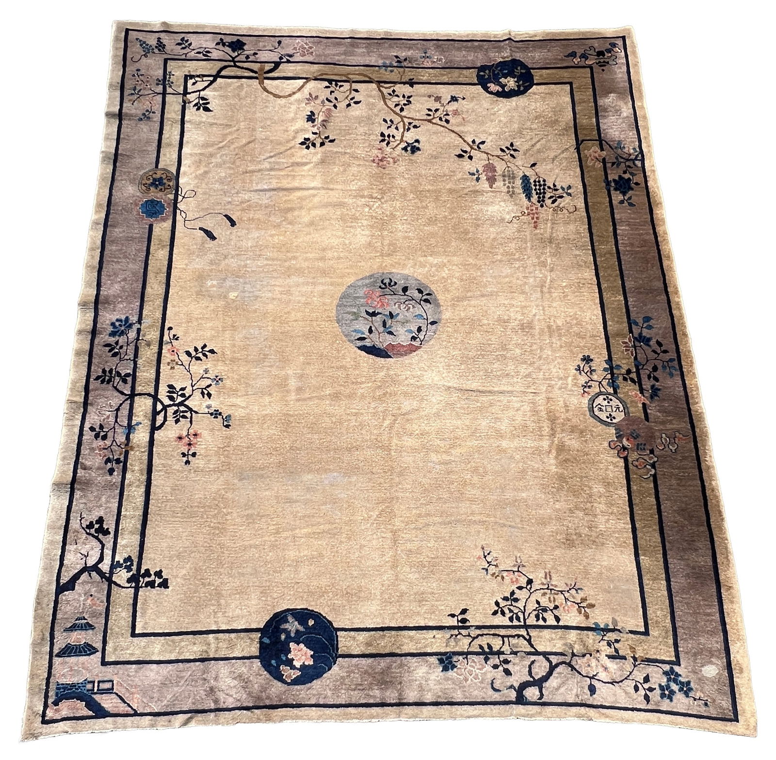 China Beijing carpet. Antique. Approx. 352 cm x 281 cm. Circa 1900. (1 of 19)