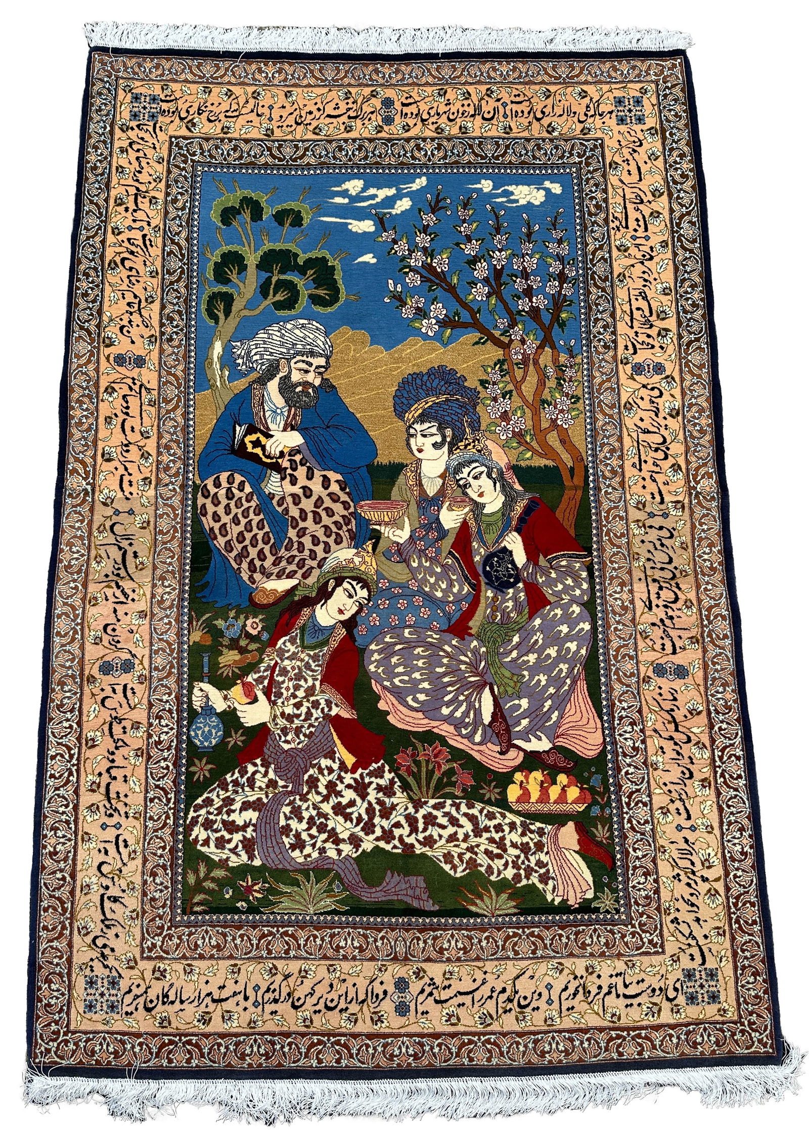 Isfahan. Tapestry. Fine. Approx. 178 cm x 108 cm. Circa 1970. (1 of 9)