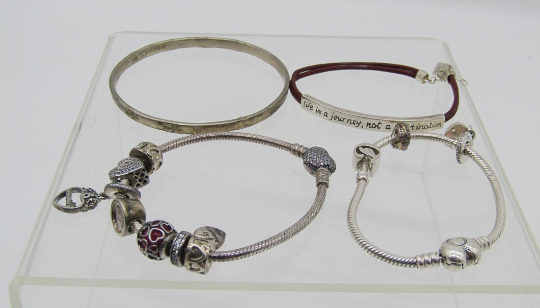 estate lot of 5 sterling bracelets (1 of 3)