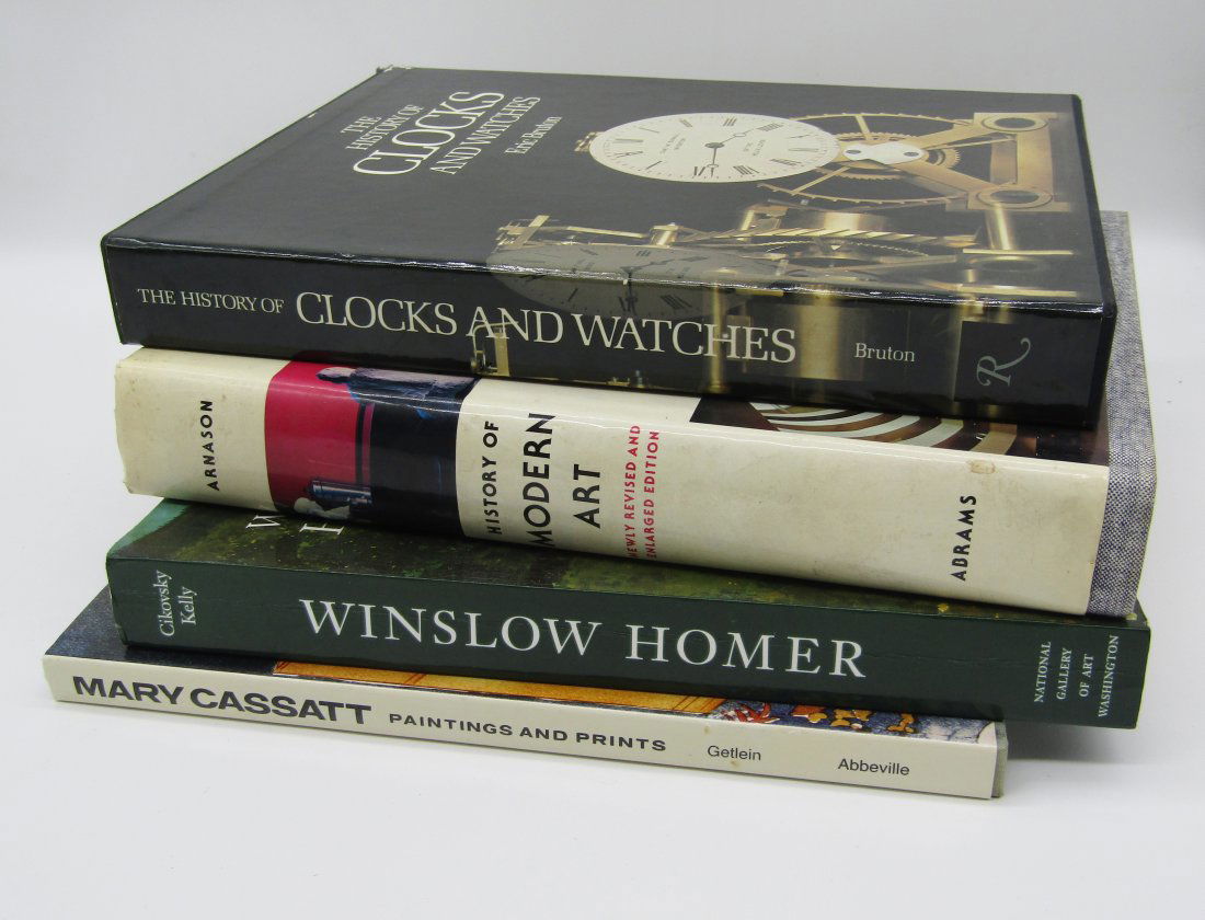 lot of coffee table books Art, Clock. (1 of 1)