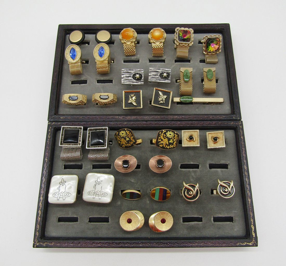quality lot of Man's vintage cufflinks, cuff links (1 of 3)