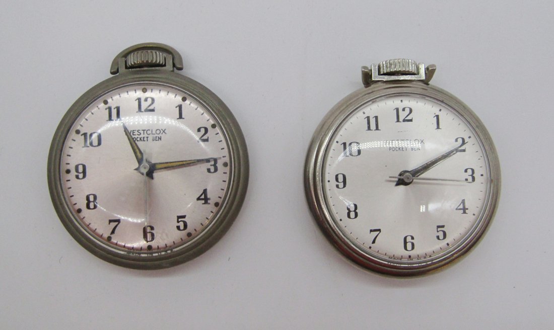 2 Westclox pocket watches: 2 Westclox Pocket Ben pocket watches.