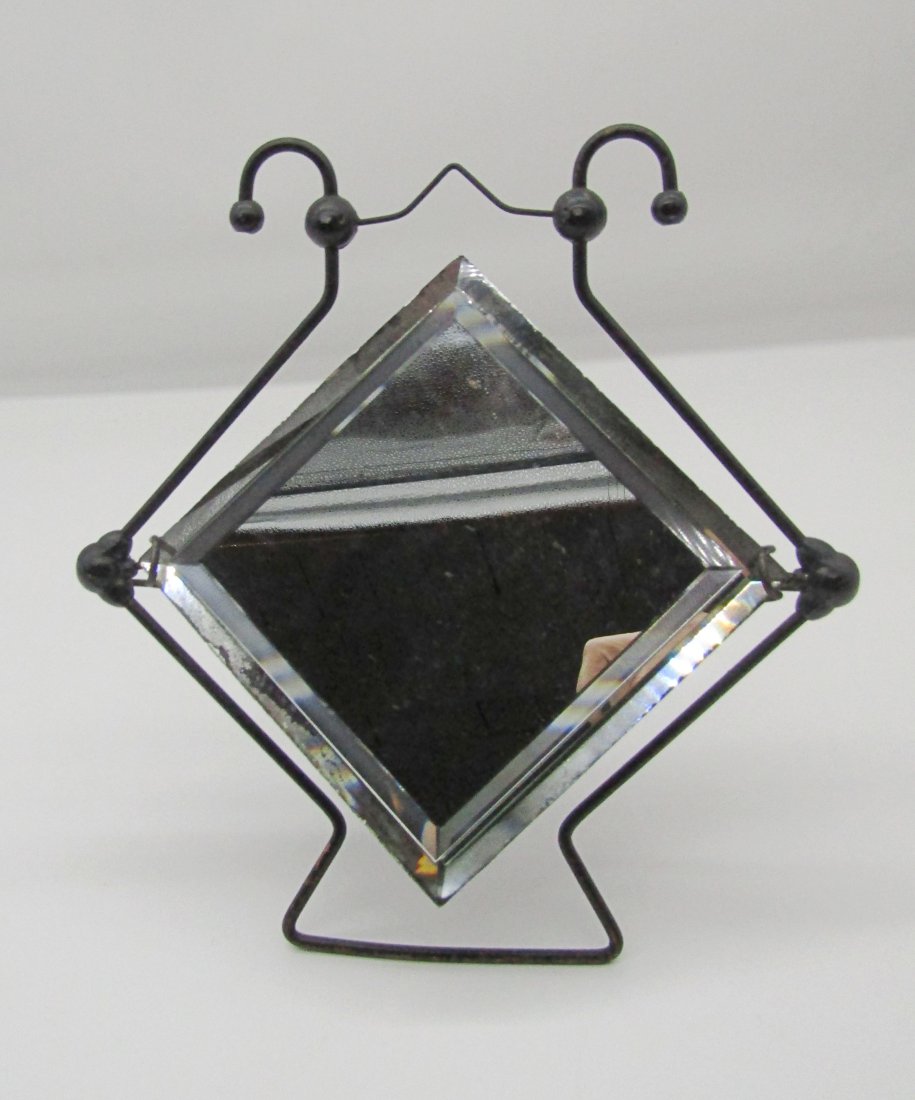 antique metal shaving mirror (1 of 3)