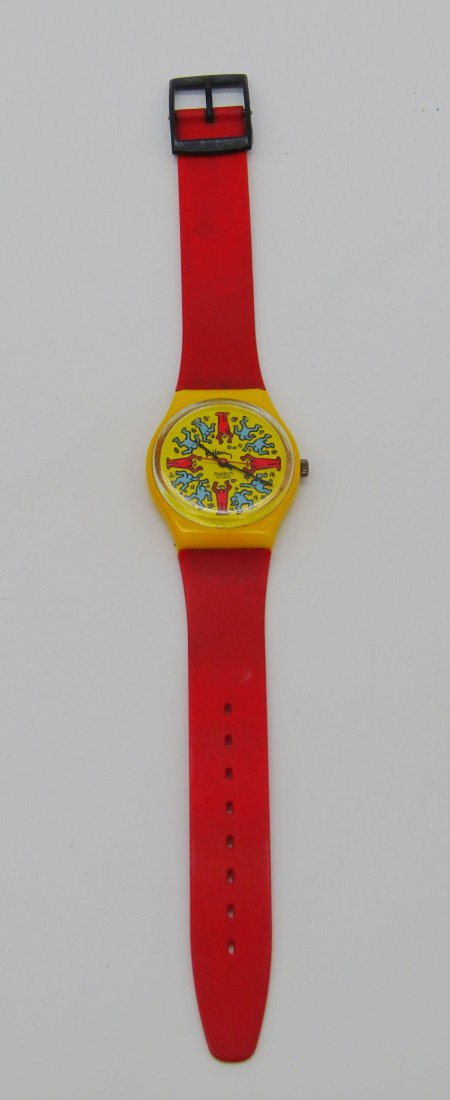 Rare Swatch watch with Keith Haring art on dial (1 of 3)