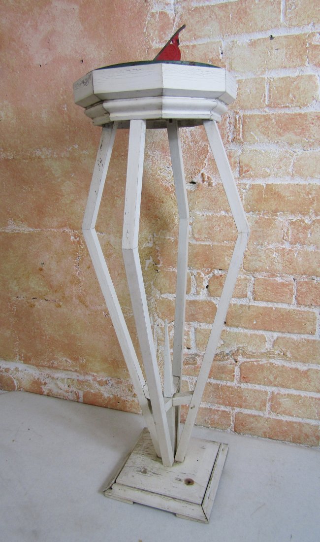 vintage sundial on wood stand (1 of 2)