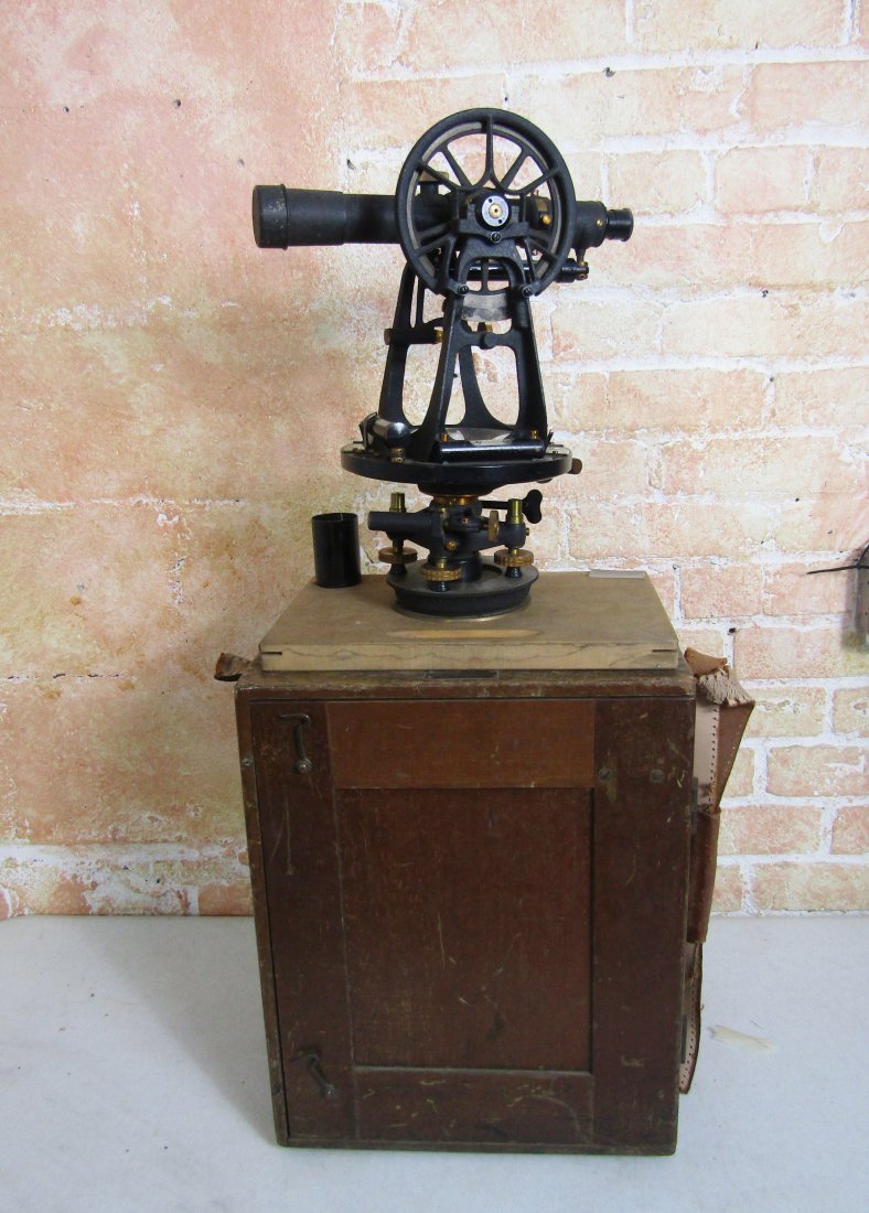 vintage C.L. Berger & Sons surveying transit in case (1 of 8)
