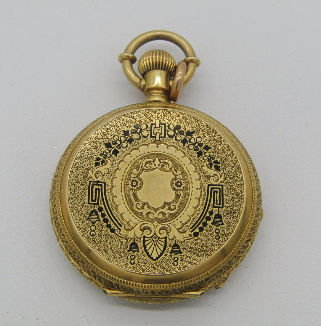Antique Tissot pocket watch in Fine 18K gold hunter case: Antique Tissot hunter case pocket watch. fine quality 18K gold case measures 40mm in diameter not including stem and crown. watch is in EX+ cosmetic condition. clean inside and out. does not run. woun