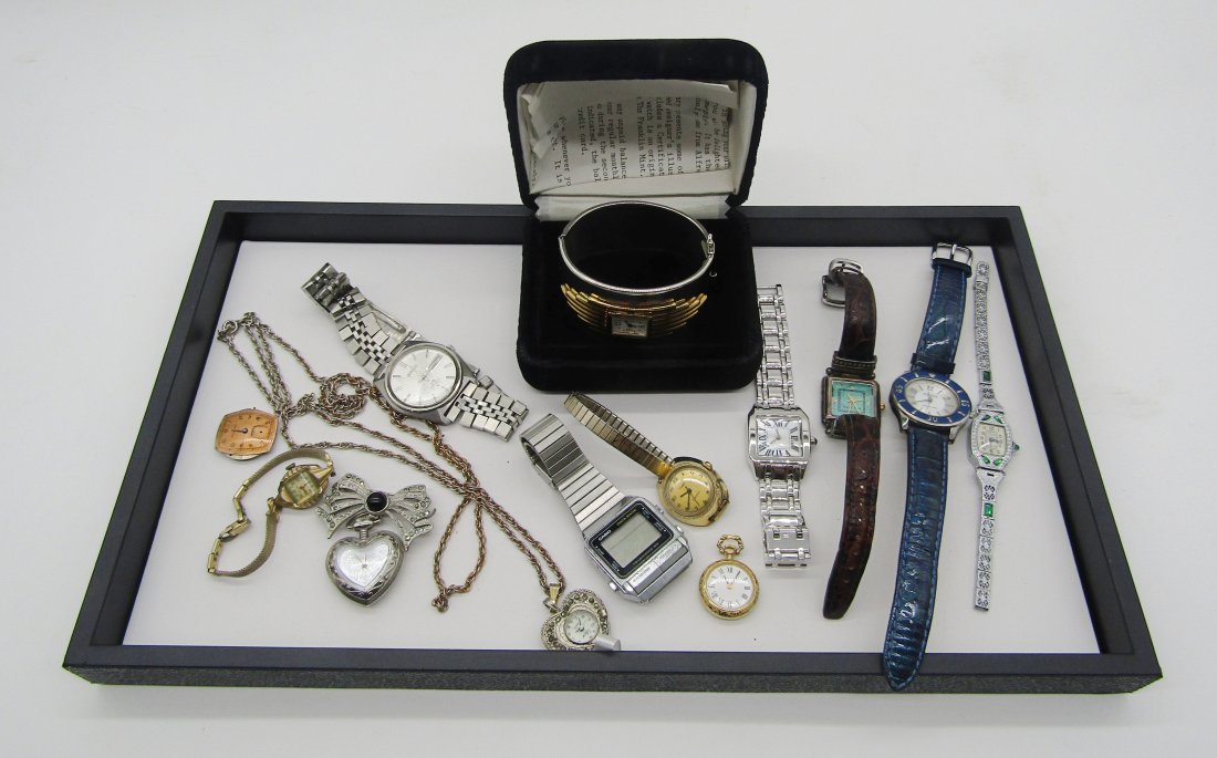collection of watches: nice collection of watches to include Art Deco period Ladies Bulova, 2 Ecclissi sterling, Bronzo, Casio digital, Seiko automatic, etc.