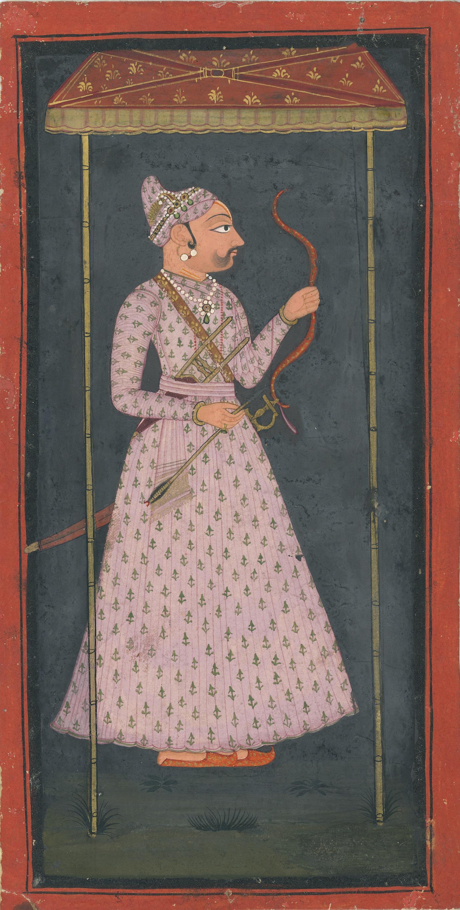 Zalim Singh of the Jhala clan Rajasthan, Bundi or Kota, second half of the 18th century (1 of 2)