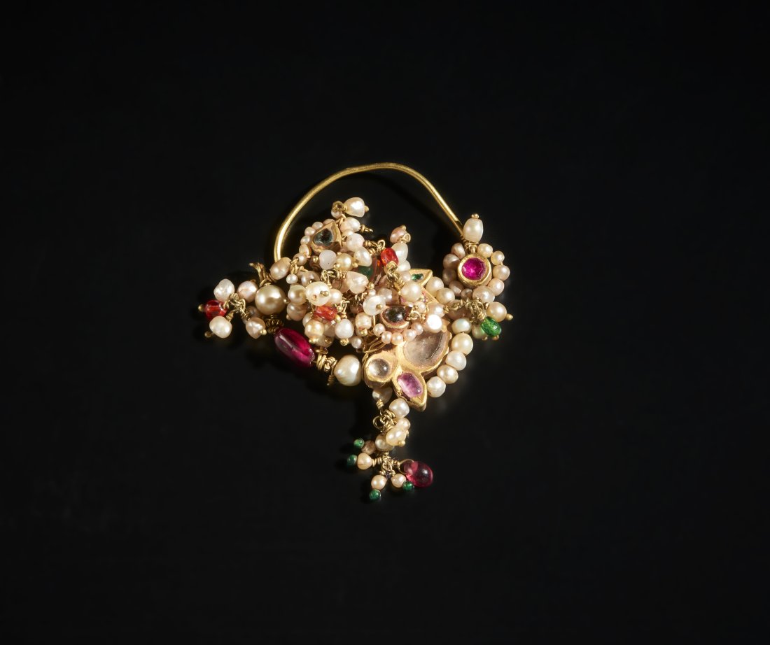 Nose ornament (nath)  India, 19th century  Weight: 15 grams (1 of 2)