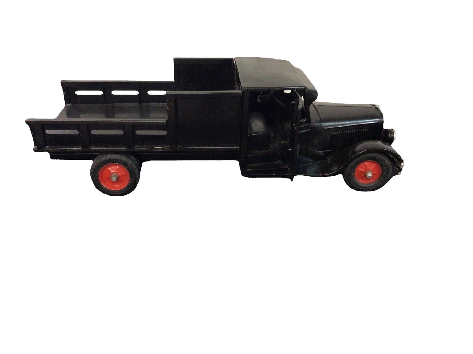 Buddy L Steel Jr Dairy Truck Repainted: Buddy L Steel Jr Dairy Truck Repainted Buddy L Firestone Tires Doors open, front wheels turn Measures approximately 24" L, 7 3/4" W, 7 1/2" H Weight 9 lbs 5 oz Condition no decals, repainted