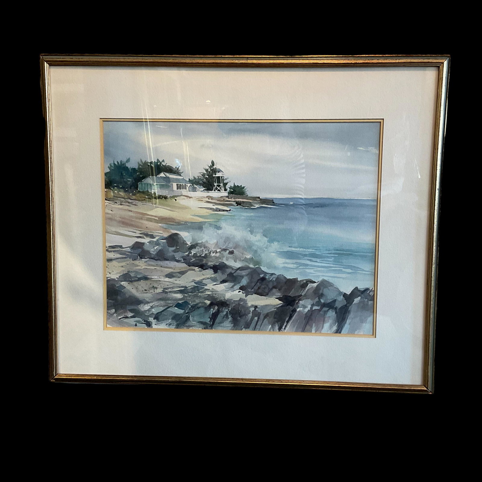 Charlie Velek Watercolor Landscape Hand Signed (1 of 1)