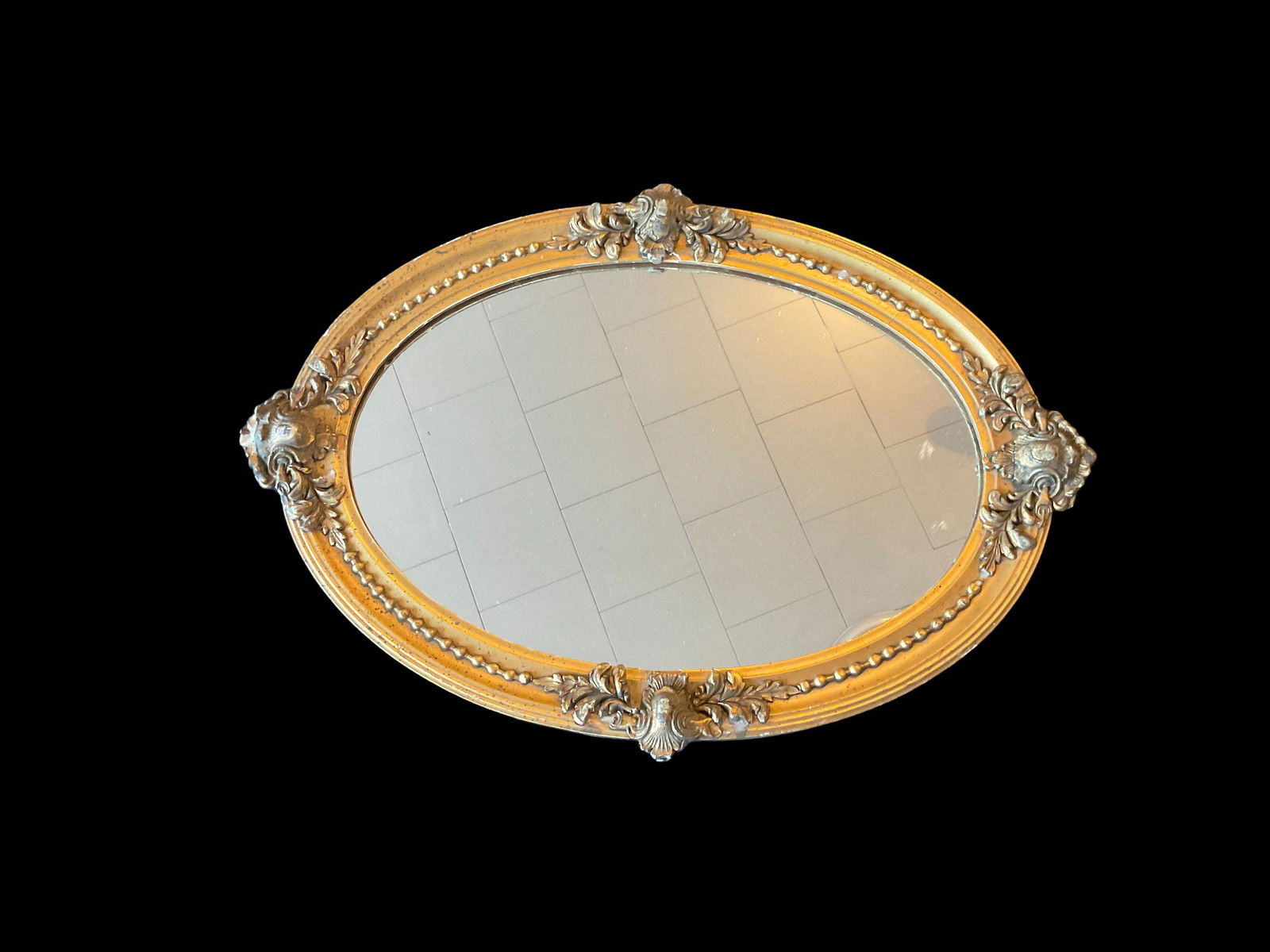 Oval Gilt Wood Framed Mirror (1 of 3)