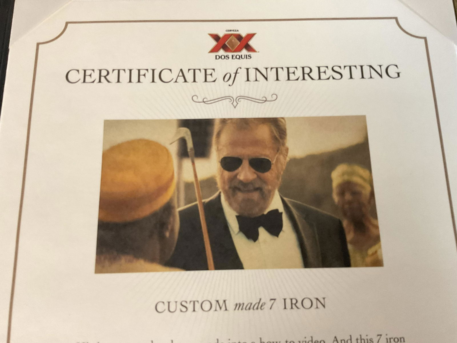 Dos Equis Cerveza The Most Interesting Man in the World Custom Made 7 Iron Golf Club Shadow Box COI (1 of 15)