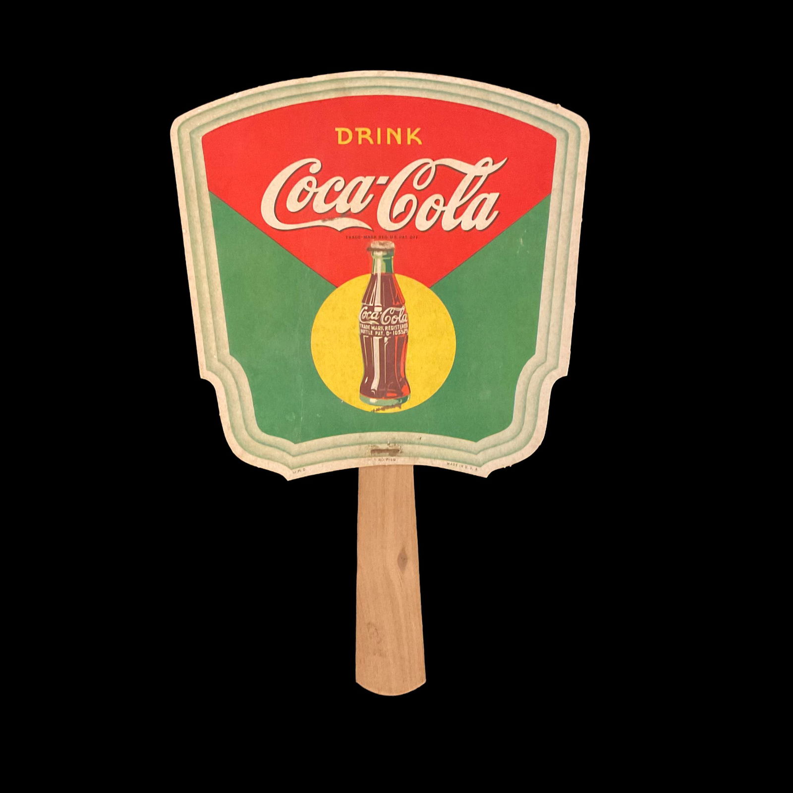 Drink Coca Cola Paper Fan No. F-19 "Bottles, Bottles, Who's got the Empty Bottles?" (1 of 2)