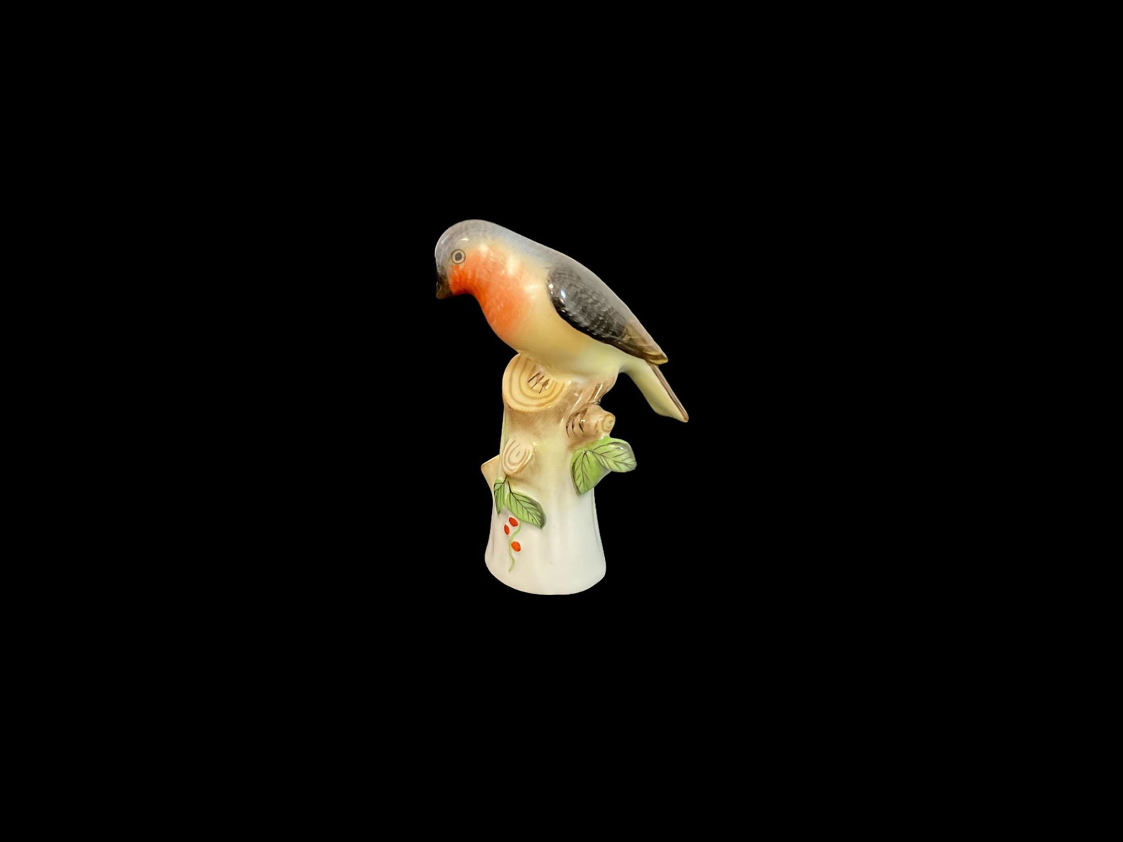Herend Porcelain Song Bird Figurine: Herend Porcelain Song Bird Figurine Hand-painted and Handmade in Hungary Song Bird 4" H Condition Very Good