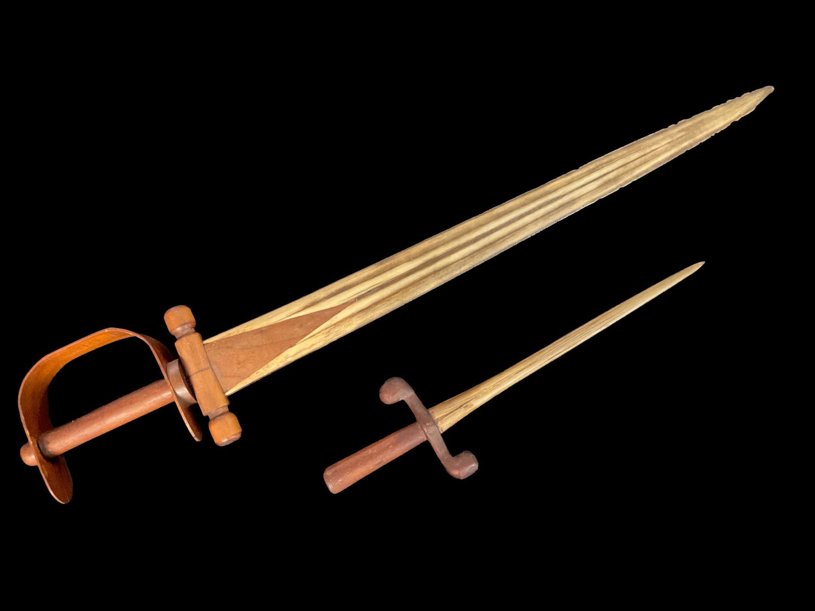 Grouping of 2 Swordfish Bill Swords with Wooden Handles (1 of 12)