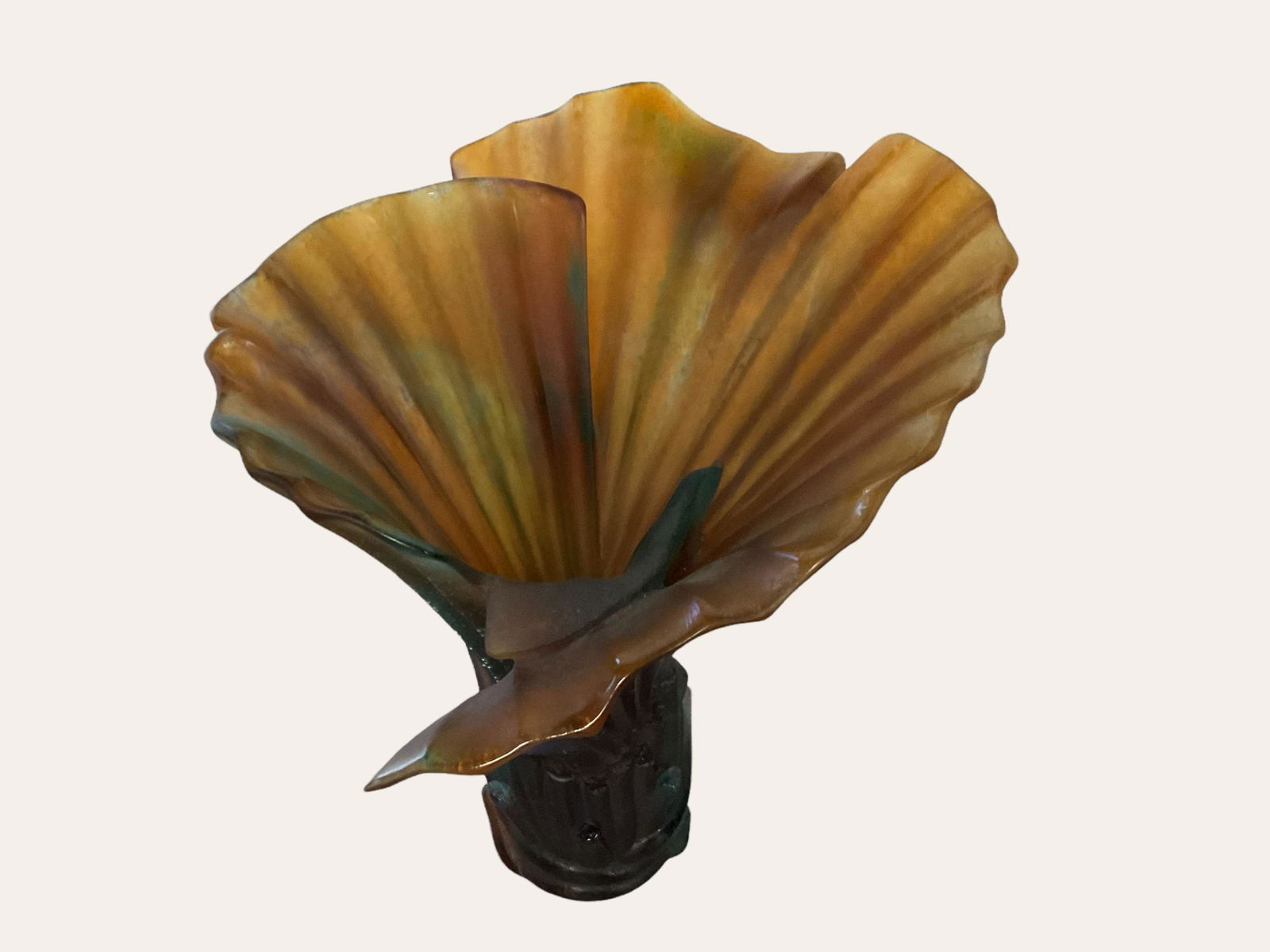 Emilio Robba Daum Pate de Verre Palmier Art Glass Vase Signed and Numbered (1 of 8)