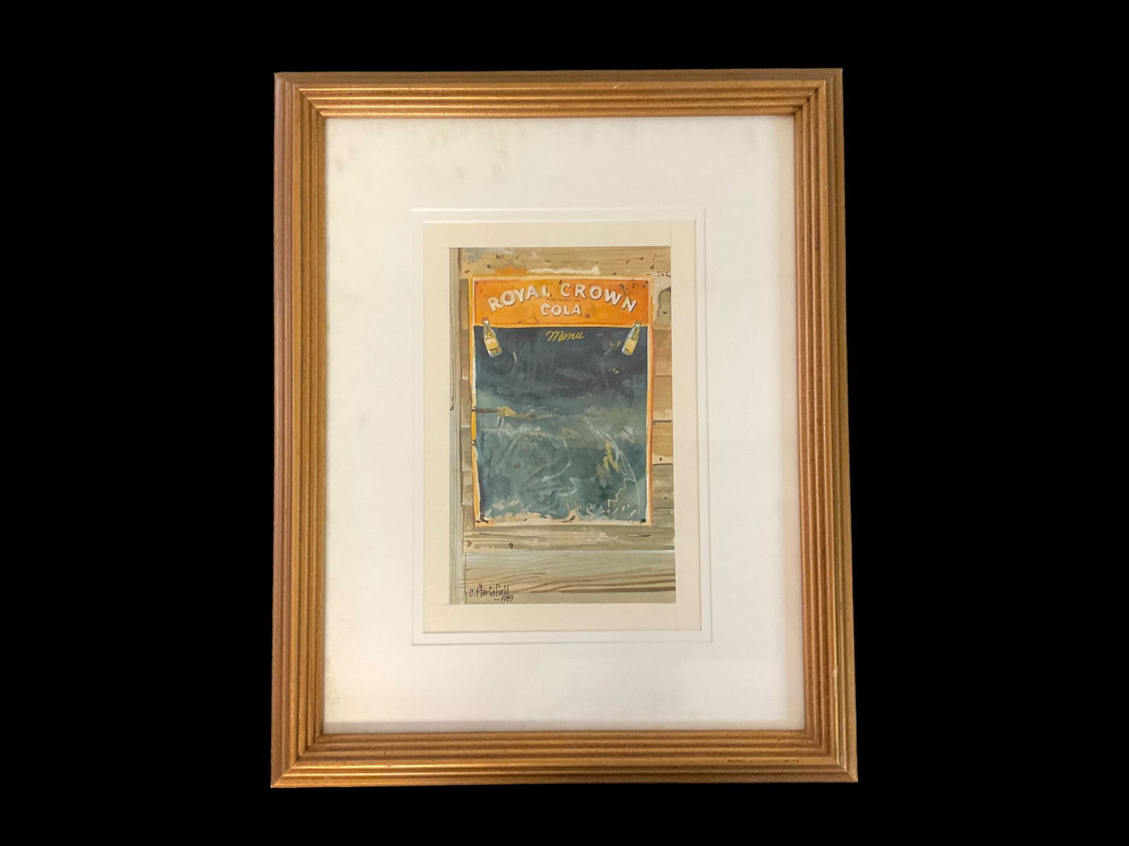 Chris Hartsfield Royal Crown Cola Watercolor 1989 Signed (1 of 7)