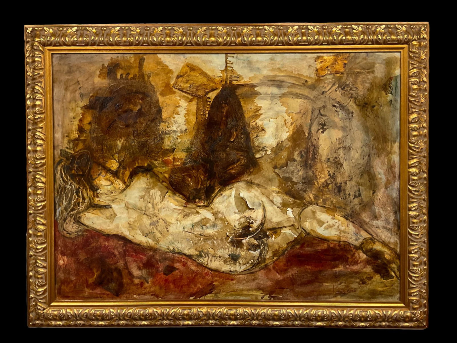 Jean-Eric Garnier (French, b. 1959) Original Art: Jean-Eric Garnier (French, b. 1959)Original Art, Frame measures 45 3/4" x 35 1/4", Image measures 39" x 29 1/2", Condition very good, see photographs