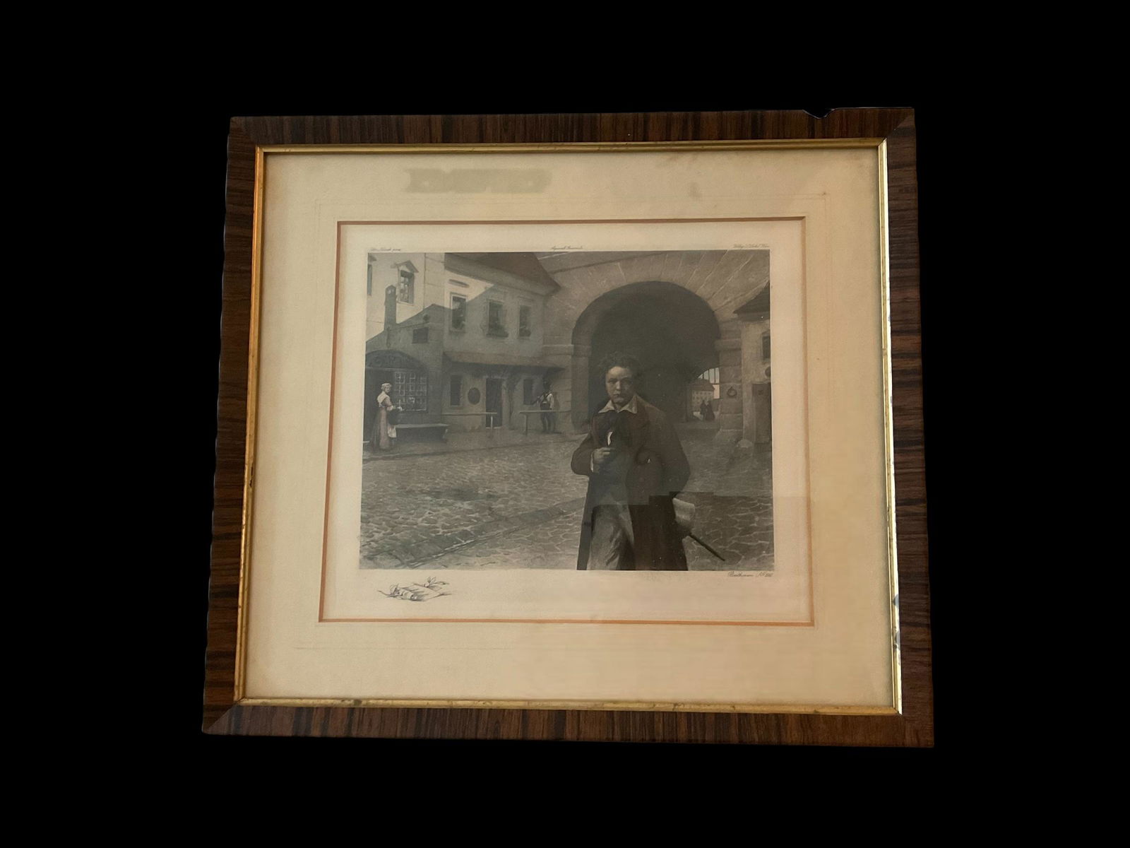 Hand Tinted Etching of Beethoven by Otto Nowak 1913 (1 of 7)