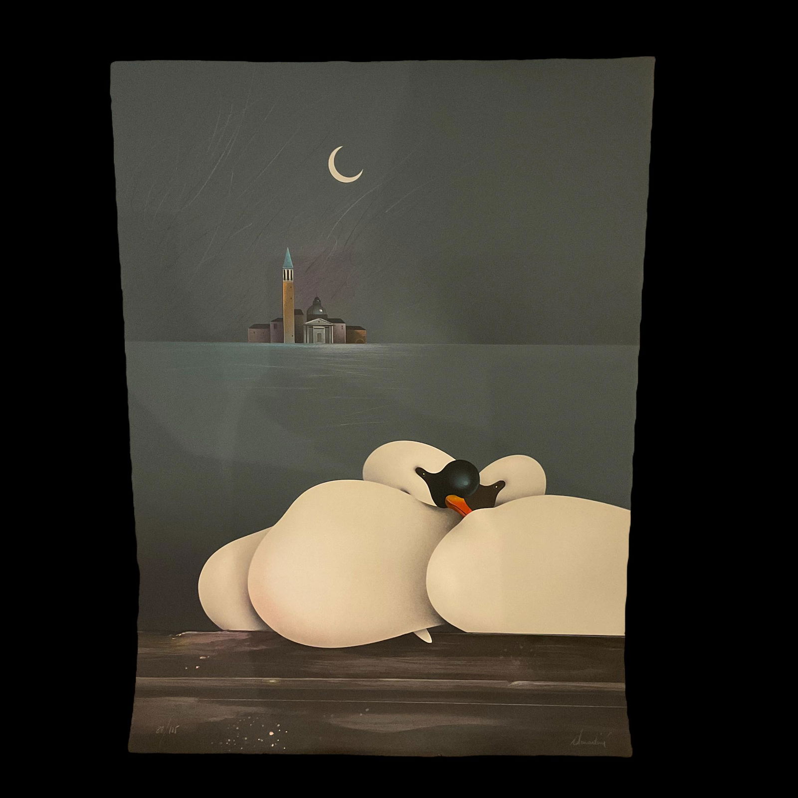 Jean Paul Donadini (b. 1951) "The Embrace" Original Color Lithograph Hand Signed and Numbered (1 of 2)