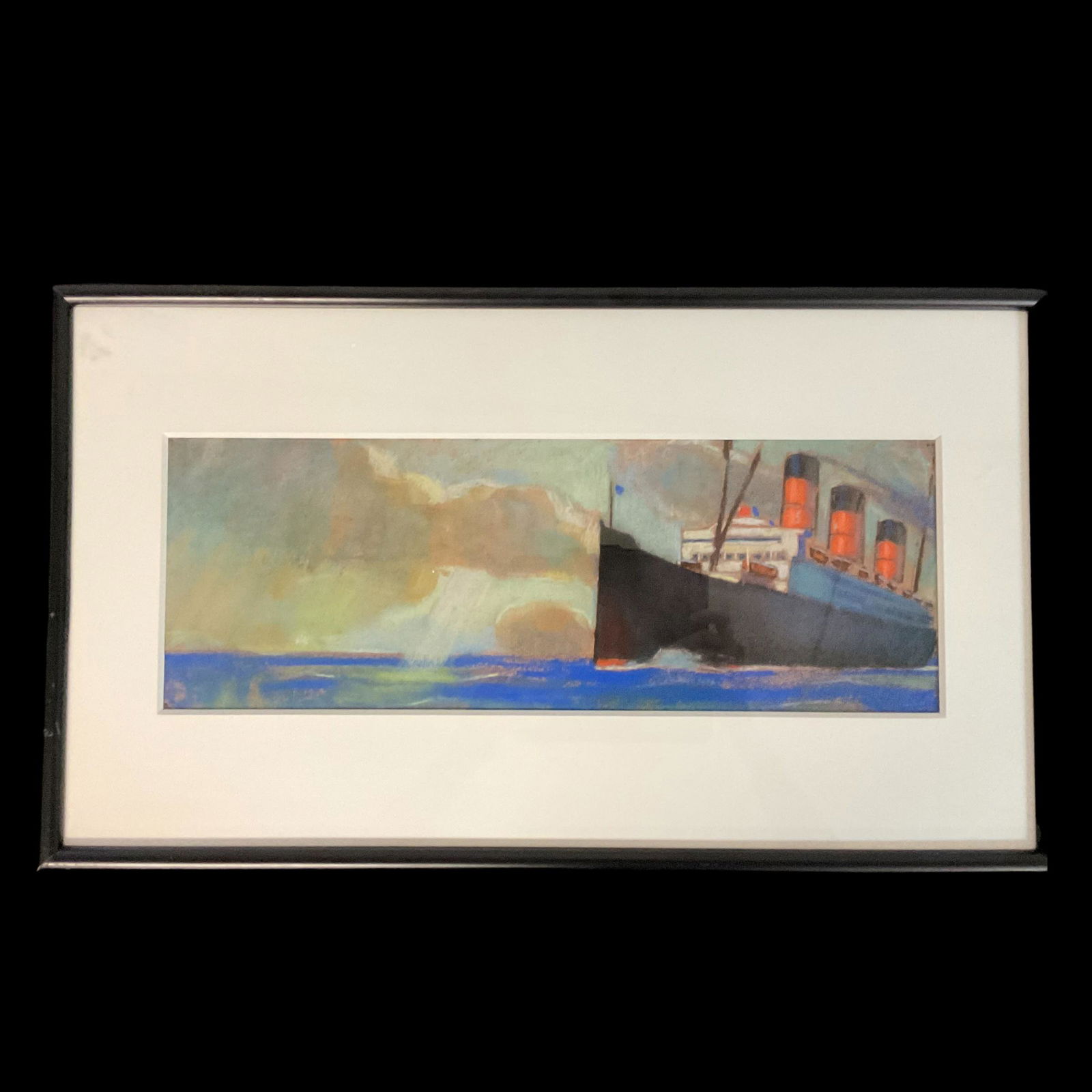 W. Langdon Kihn (American, 1898 - 1957) Poster Study Art for Cunard Ocean Cruise Line Unsigned (1 of 4)