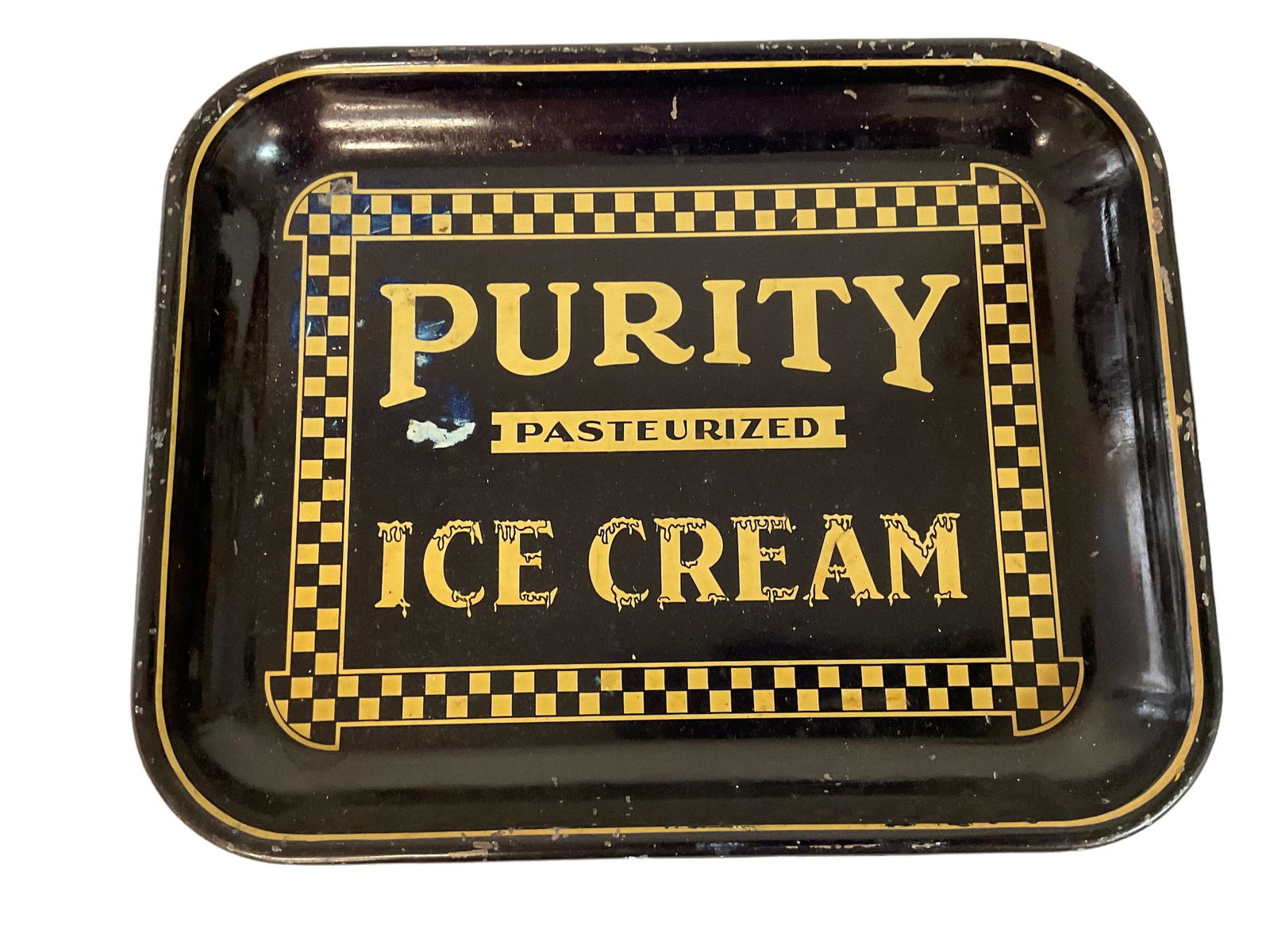 Purity Ice Cream Metal Serving Tray "Pasteurized" (1 of 2)