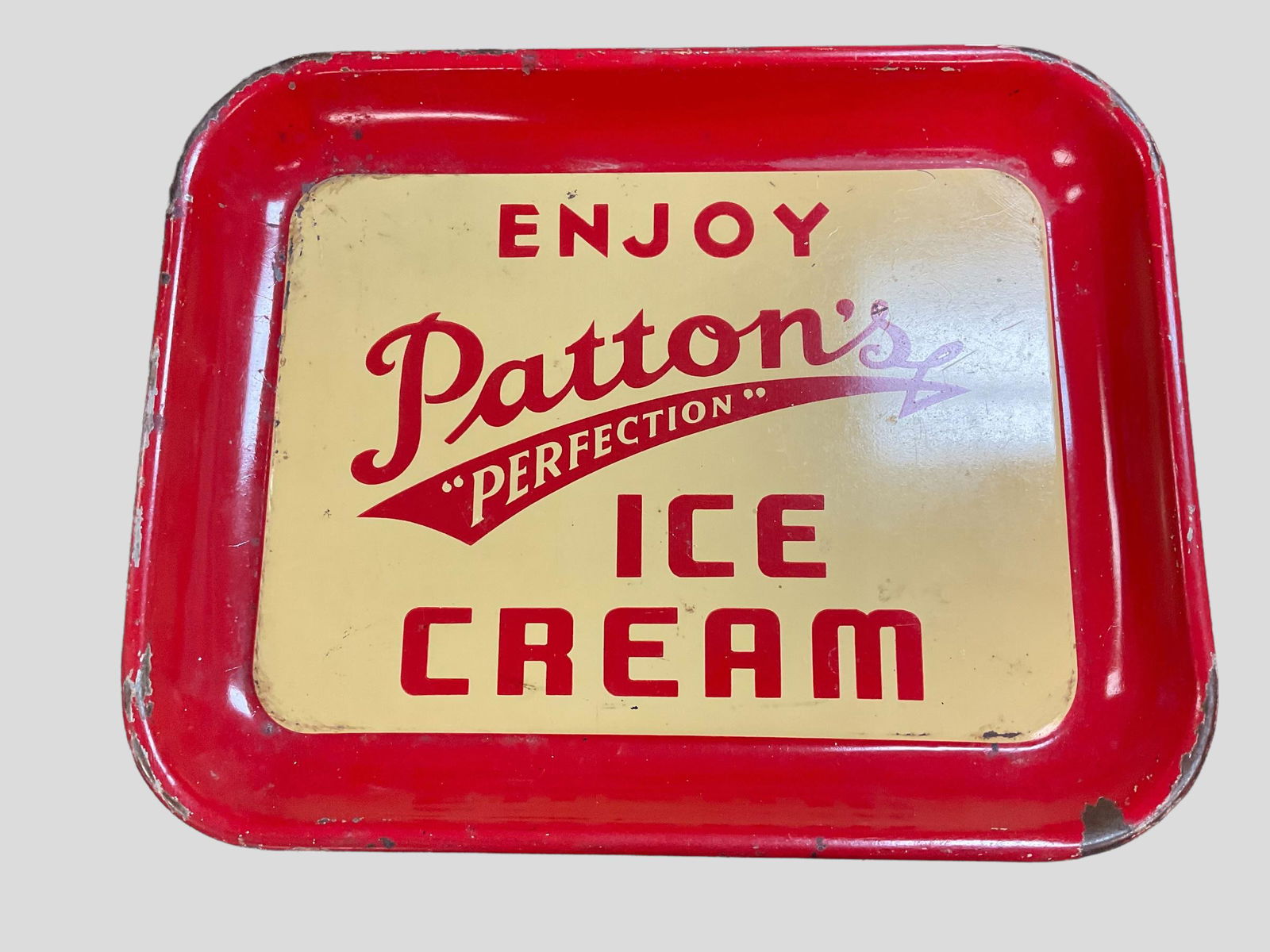 Enjoy Patton's "Perfection" Ice Cream Metal Serving Tray (1 of 3)