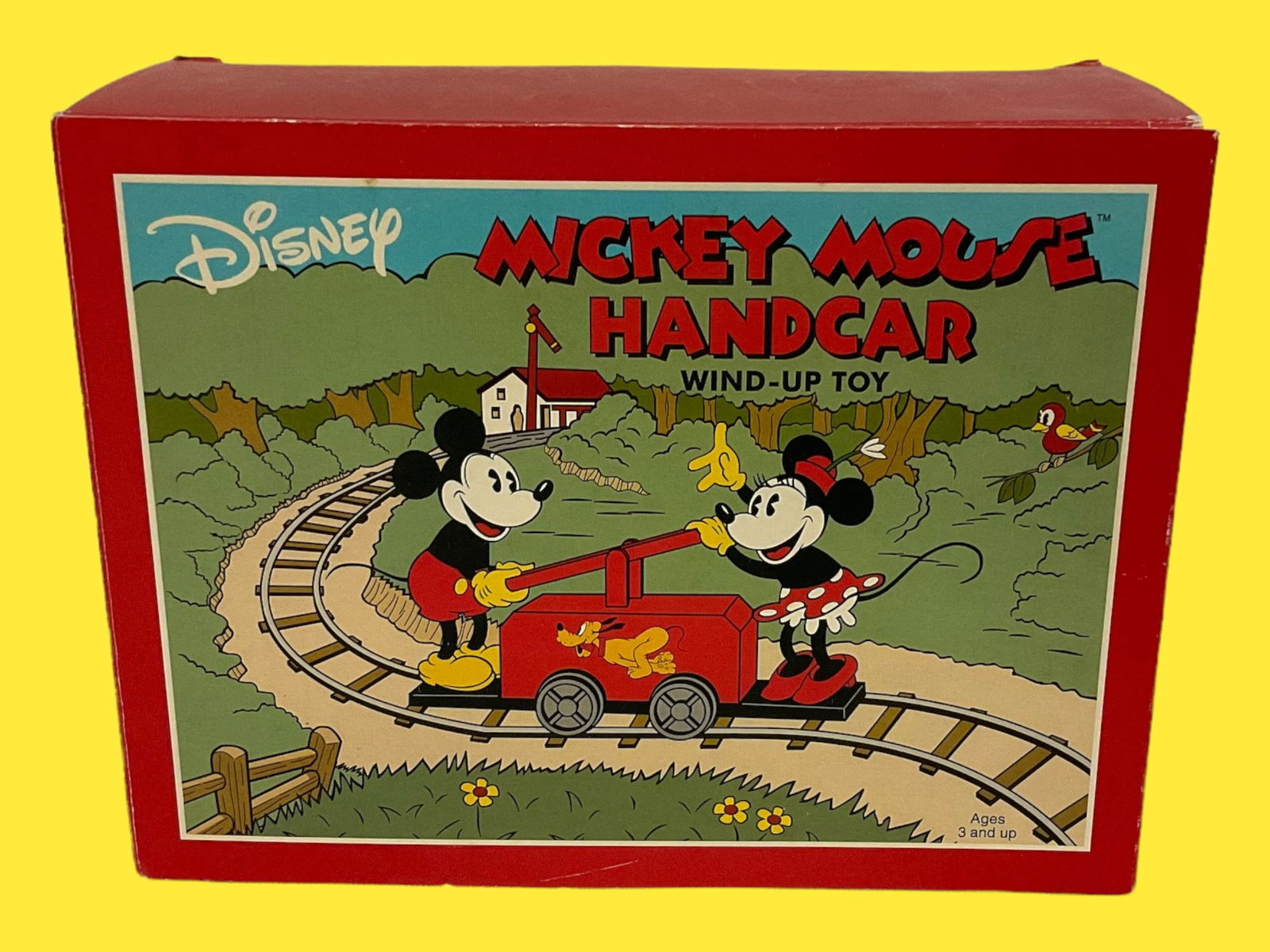 Schylling Toys Mickey Mouse Handcar Wind Up Toy in Box (1 of 9)