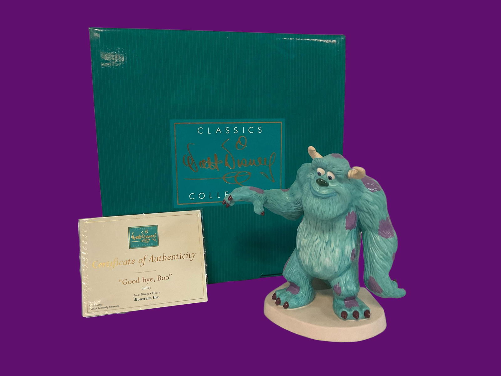 Walt Disney Classics Collection Sulley Good-bye Boo with COA and Box (1 of 11)