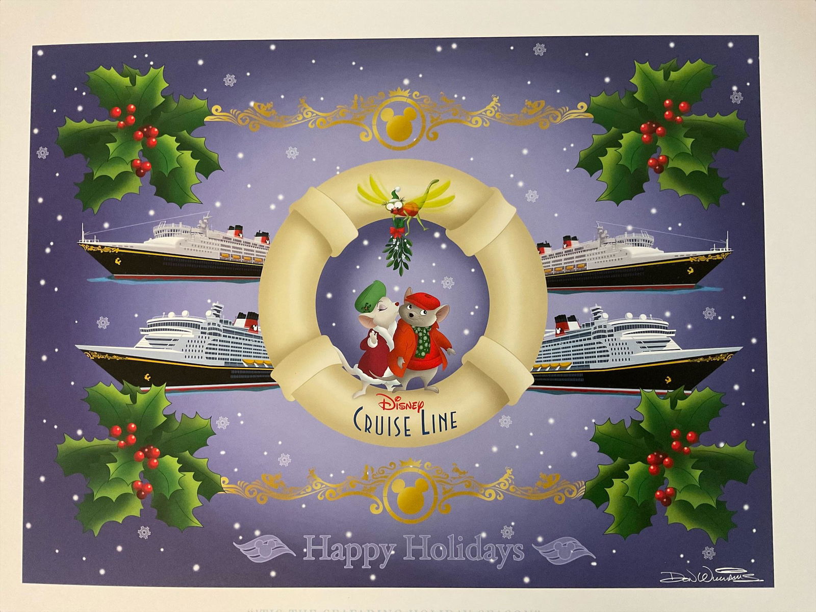 "'Tis The Seafaring Holiday Season" Unframed Limited Edition Lithograph COA (1 of 7)