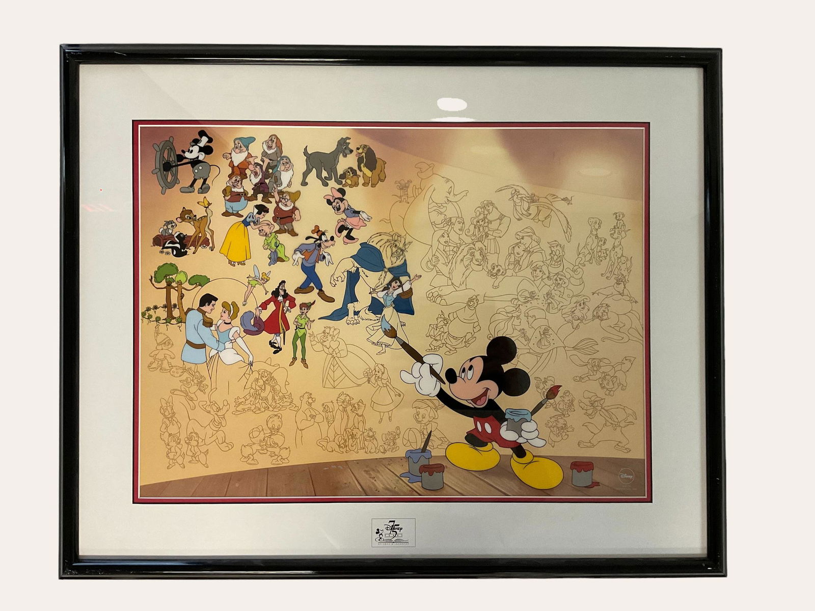 Disney's Mural of Memories Limited Edition Sericel 75 Anniversary with COA (1 of 6)