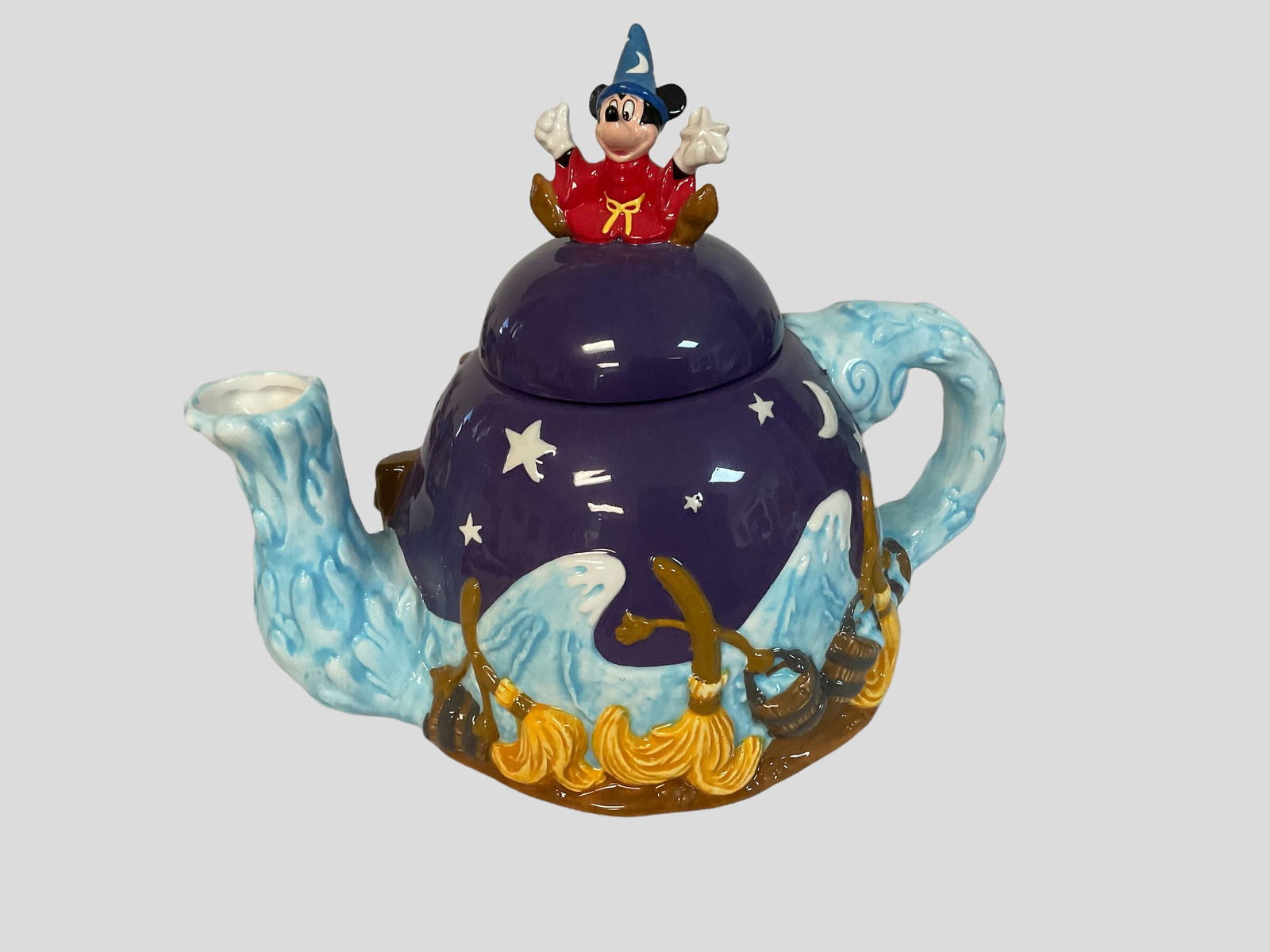 Disney Mickey Mouse Fantasia Sorcerer Tea Pot Signed (1 of 6)