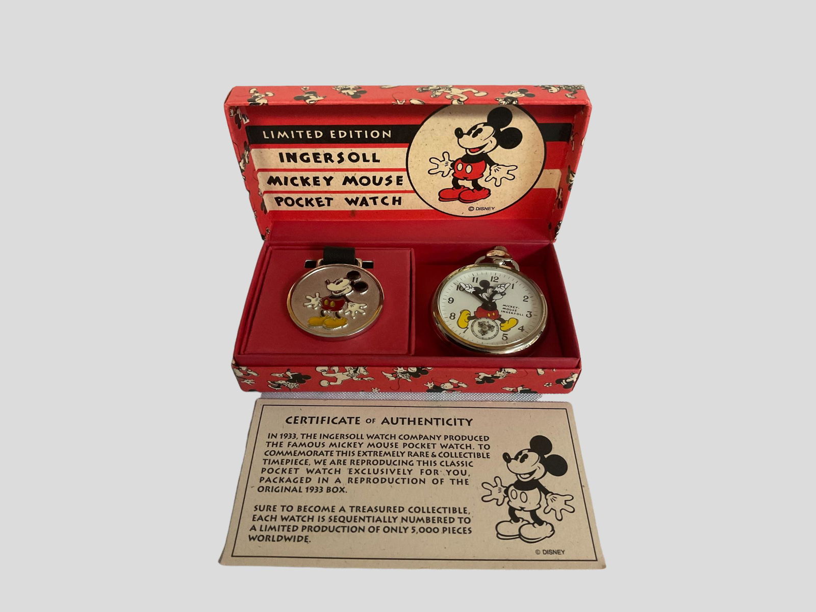 Ingersoll Mickey Mouse Pocket Watch Limited Edition 1933 Reproduction (1 of 6)