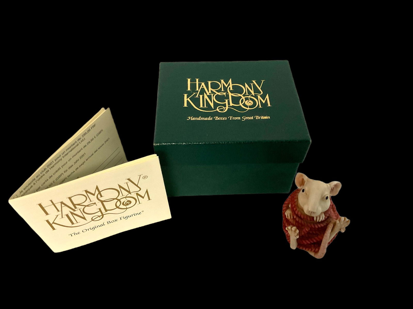 Harmony Kingdom Forever Tied Mouse in Twine Figurine with Box (1 of 4)