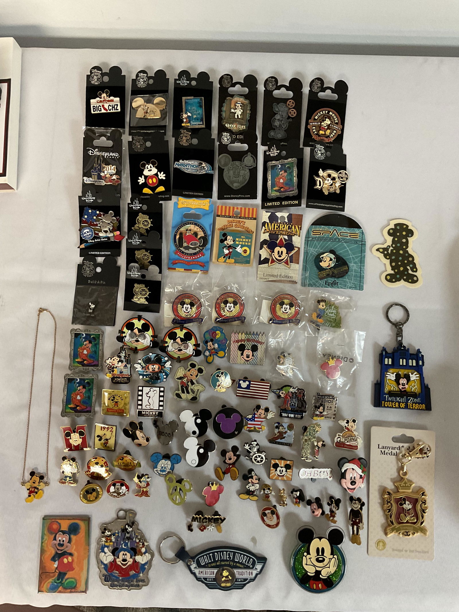 Large Collection of 77 Mickey Mouse Disney Trading Pins 1 Necklace and 4 Key Chains (1 of 7)