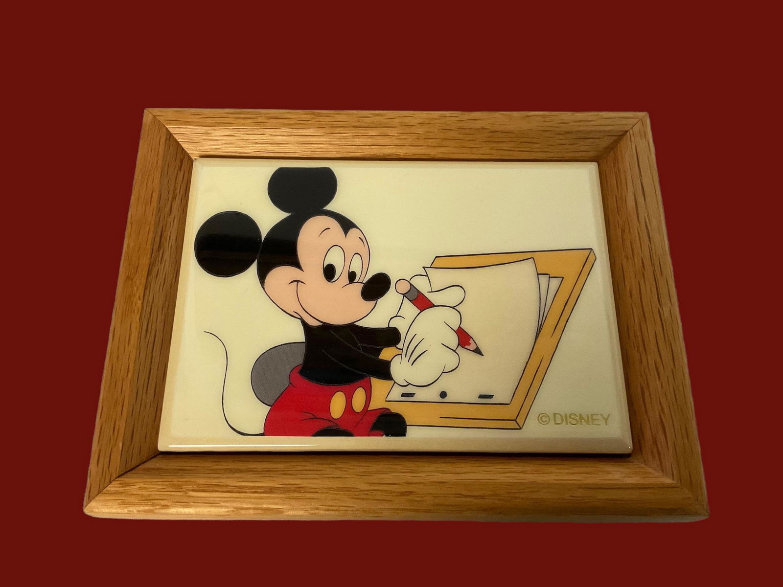 Framed Porcelain Tile Picture of Mickey Mouse (1 of 3)