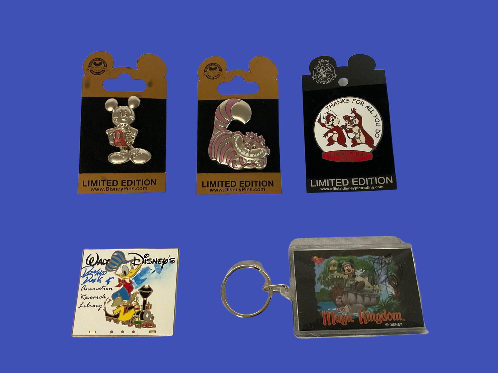 Group of 4 Disney Limited Edition Trading Pins and Key Chain (1 of 5)