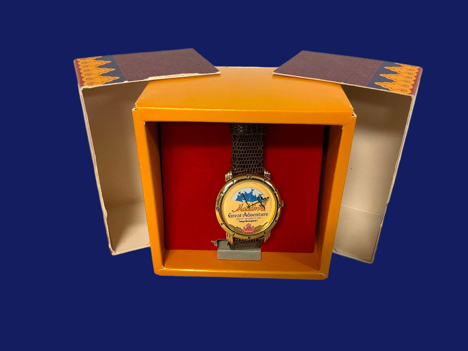 Tokyo Disneyland Aladdin's Great Adventure Commemorative Wrist Watch Limited Edition in Box (1 of 6)