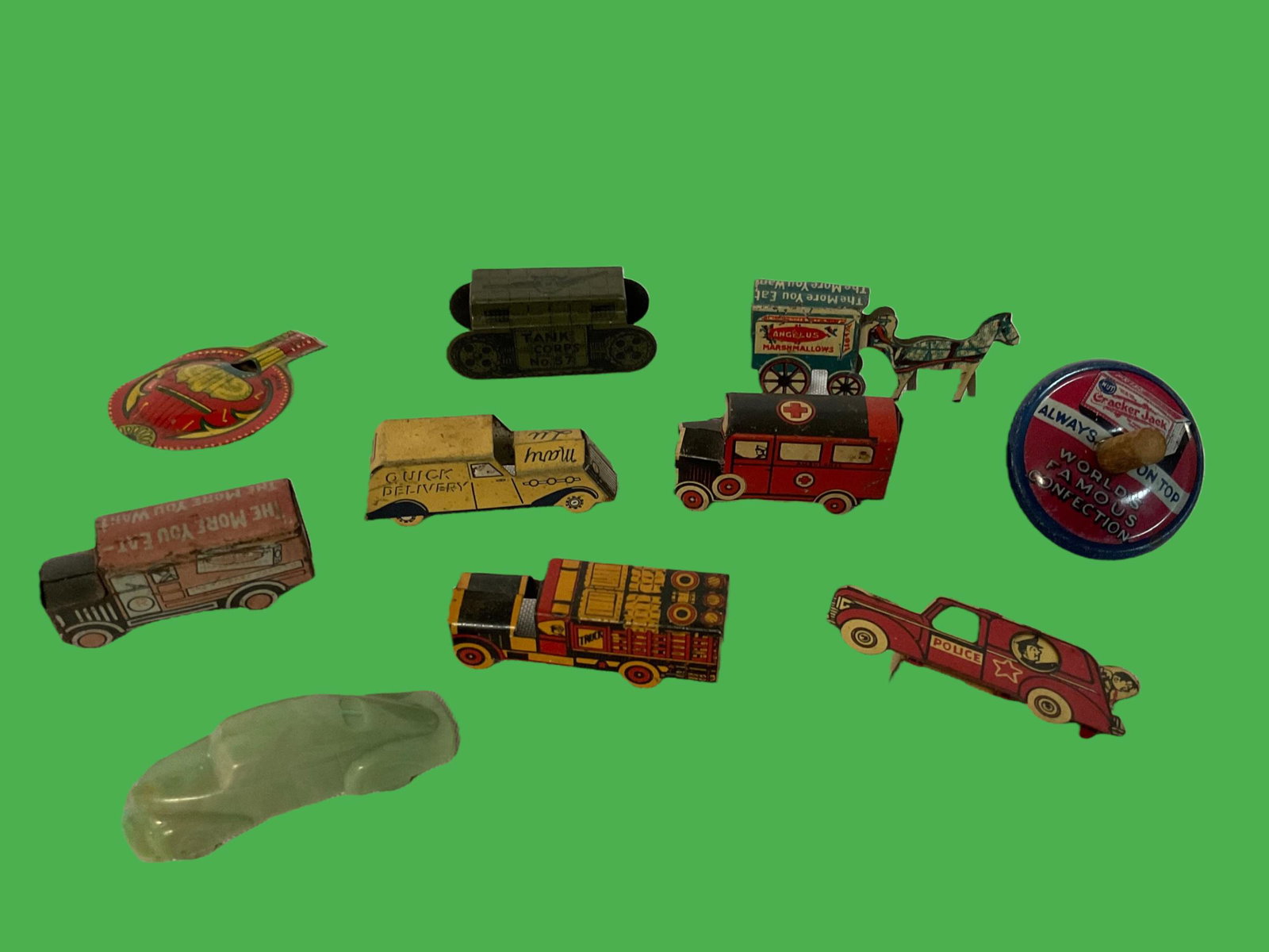 9 Cracker Jack Tin Toy Prizes (1 of 5)