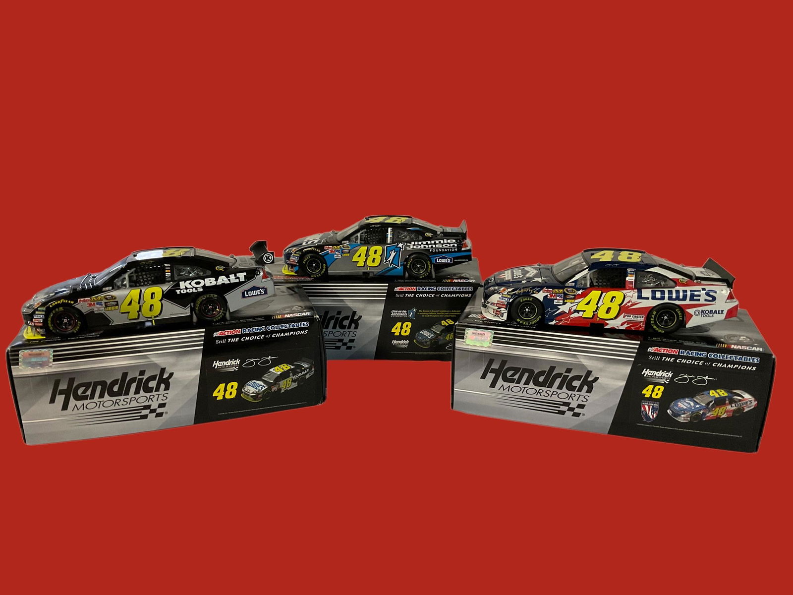 Lot of 3 Jimmie Johnson No.48 Die Cast Model Cars (1 of 6)