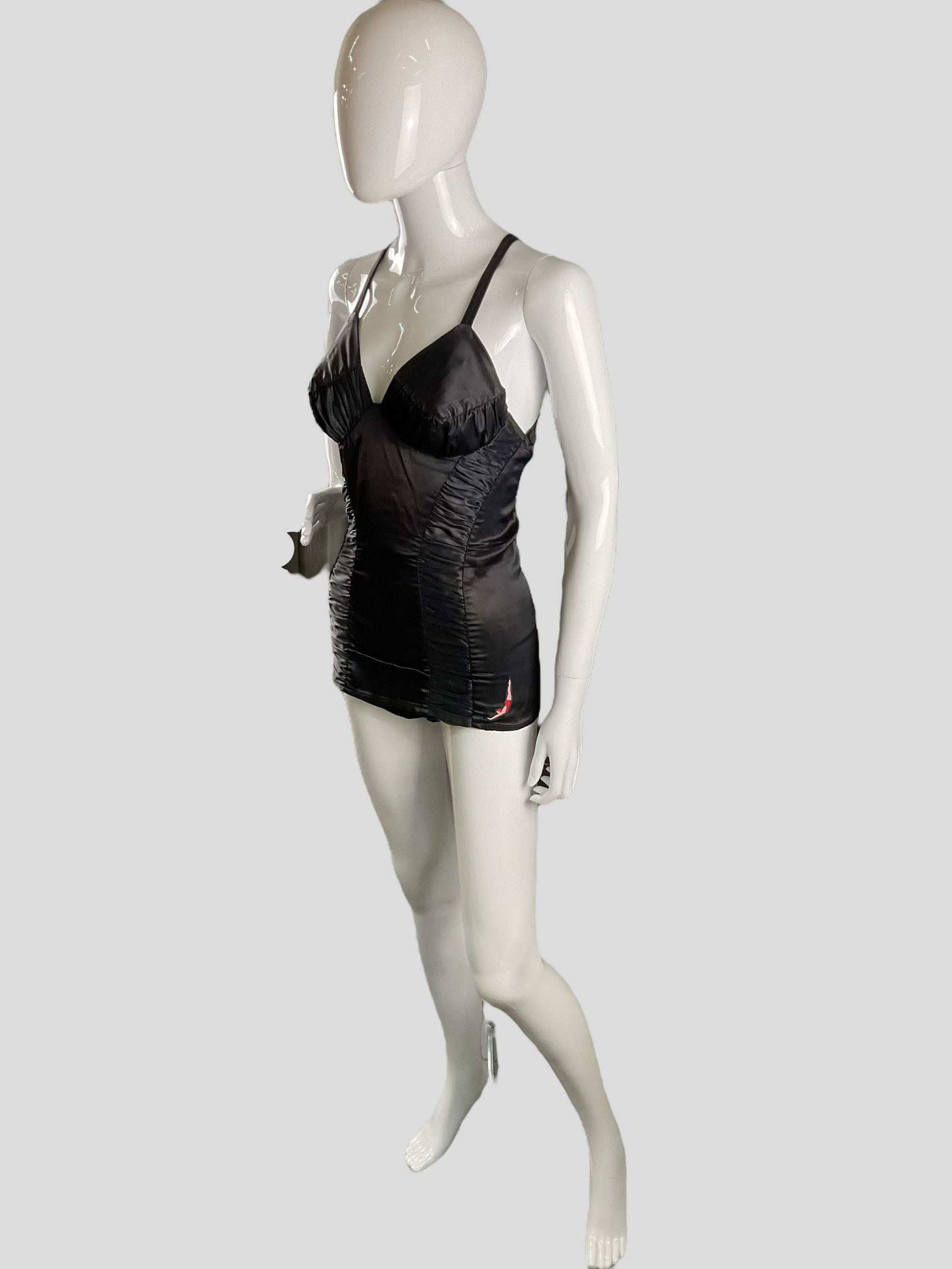 Jantzen 1950s Ladies Black Ruched One Piece Swim Suit (1 of 6)