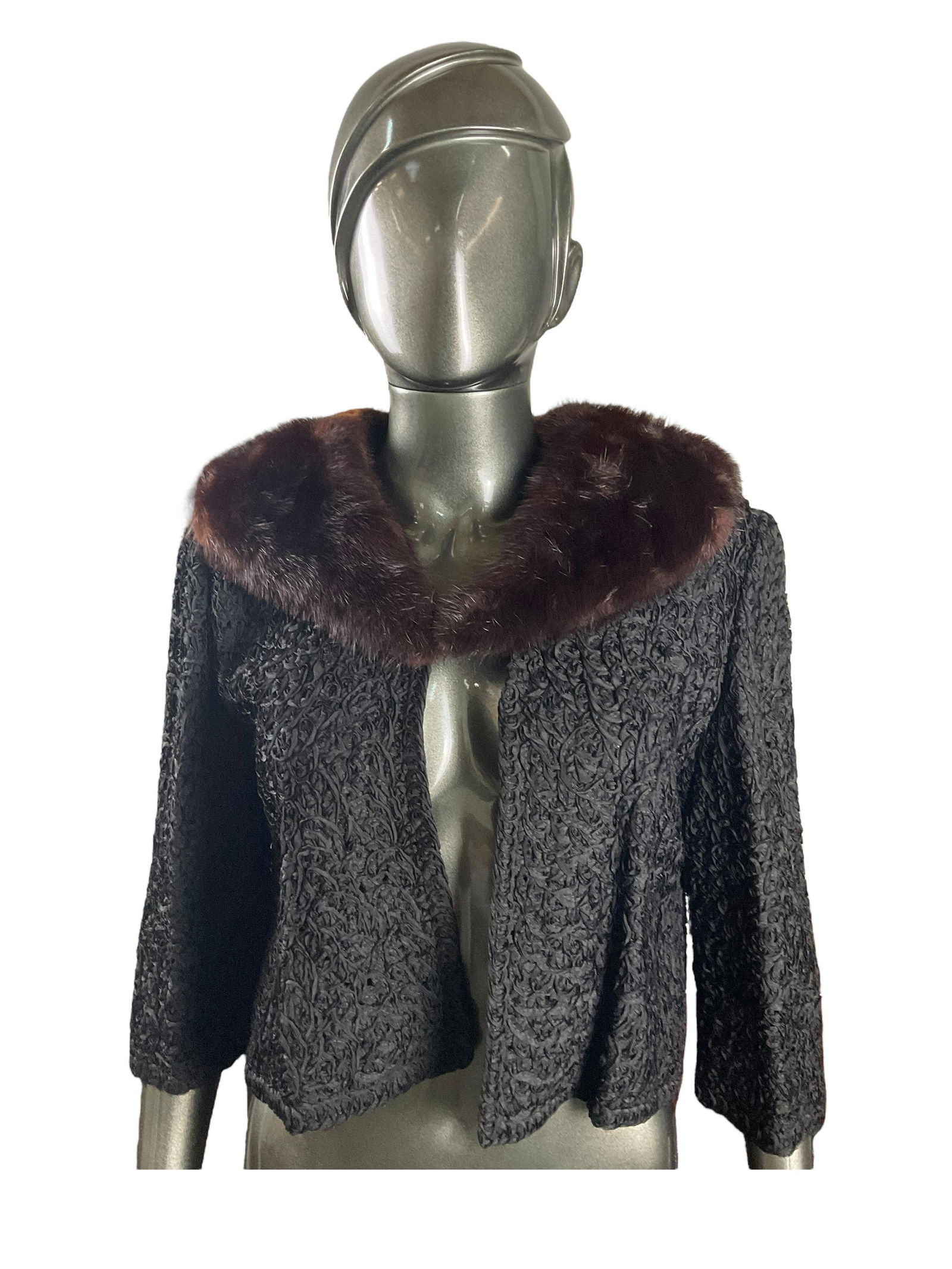 Silk Ribbon Jacket with Fox Collar (1 of 10)