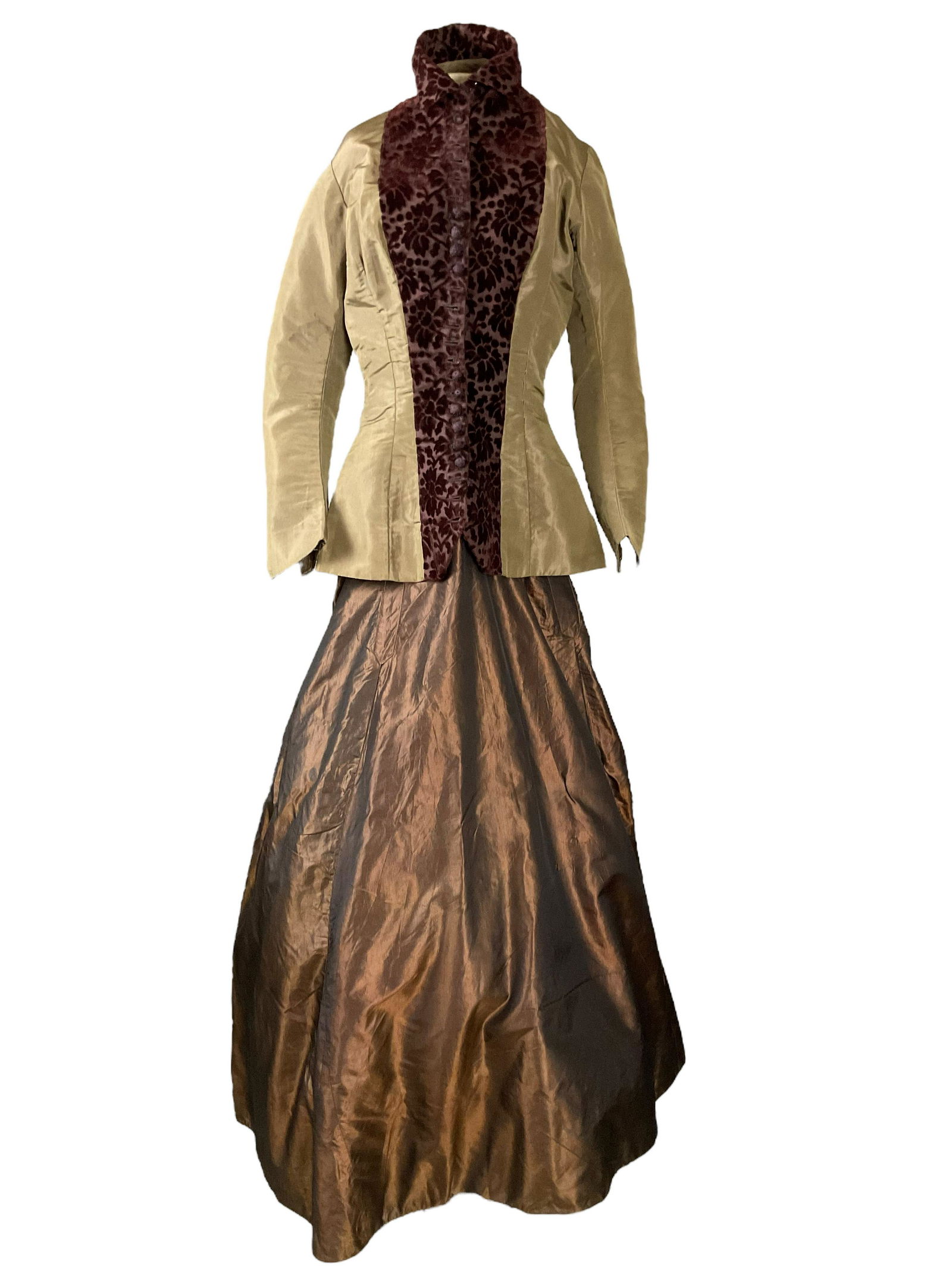 1800s Satin Ladies Skirt and Bodice (1 of 9)
