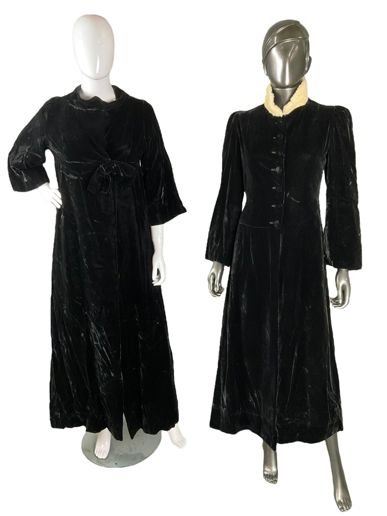 Pair of 1950s Black Velvet Capes (1 of 12)