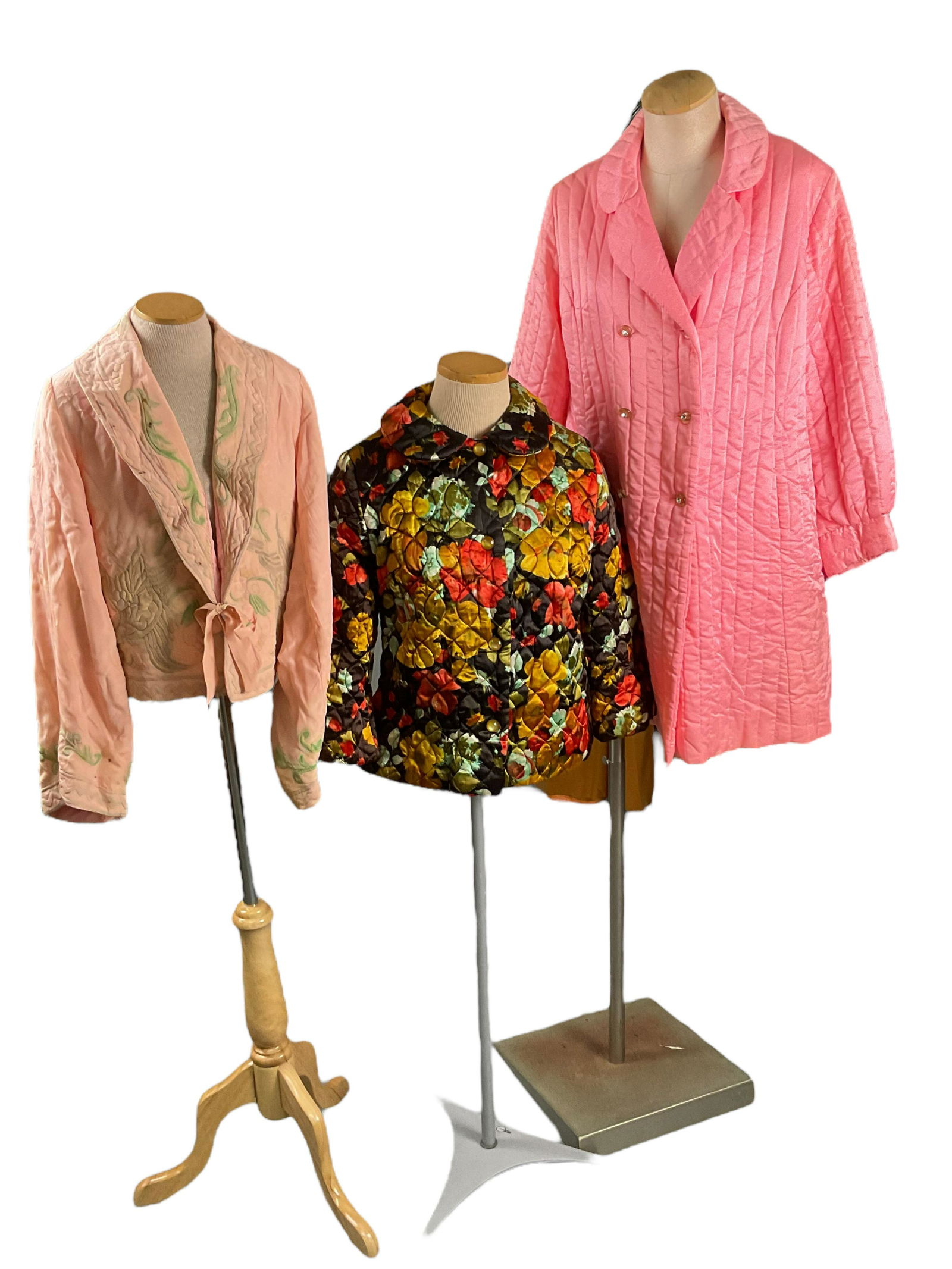 3 Vintage Quilted Bed Jackets (1 of 7)