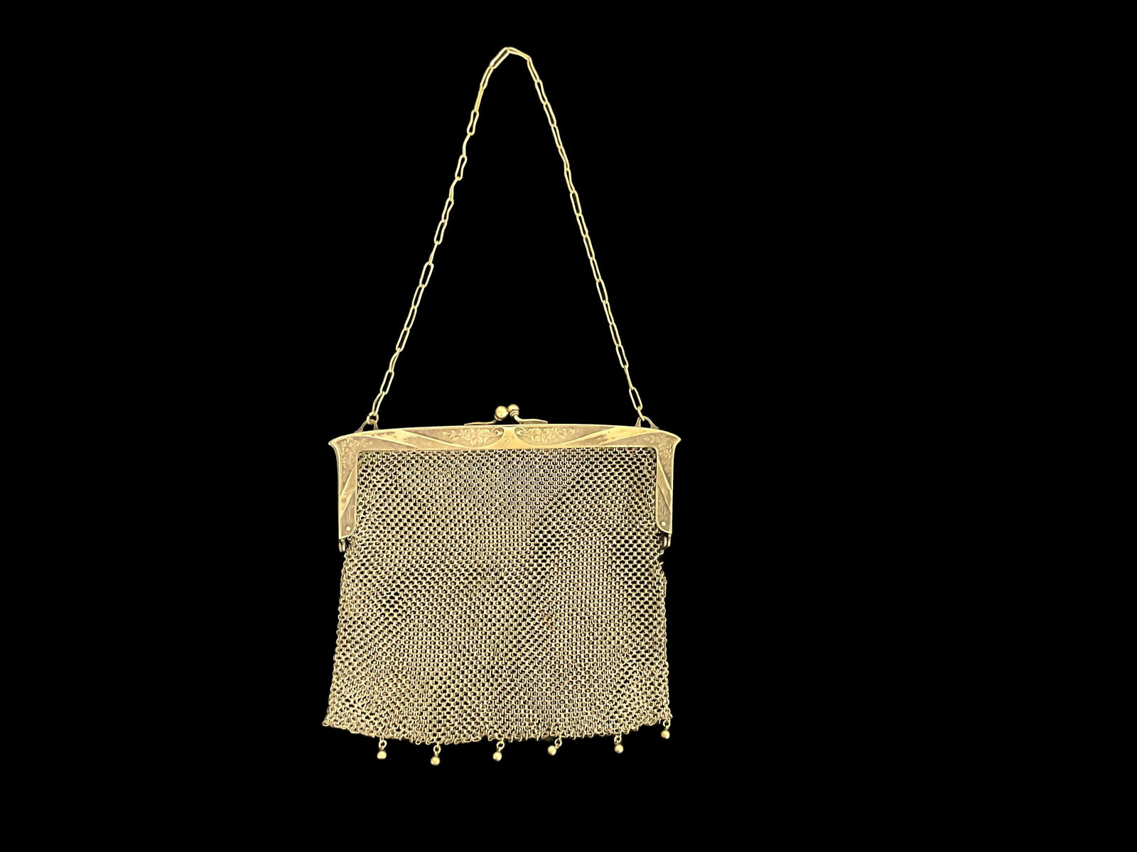 Antique German Silver Chainmail Bag (1 of 5)