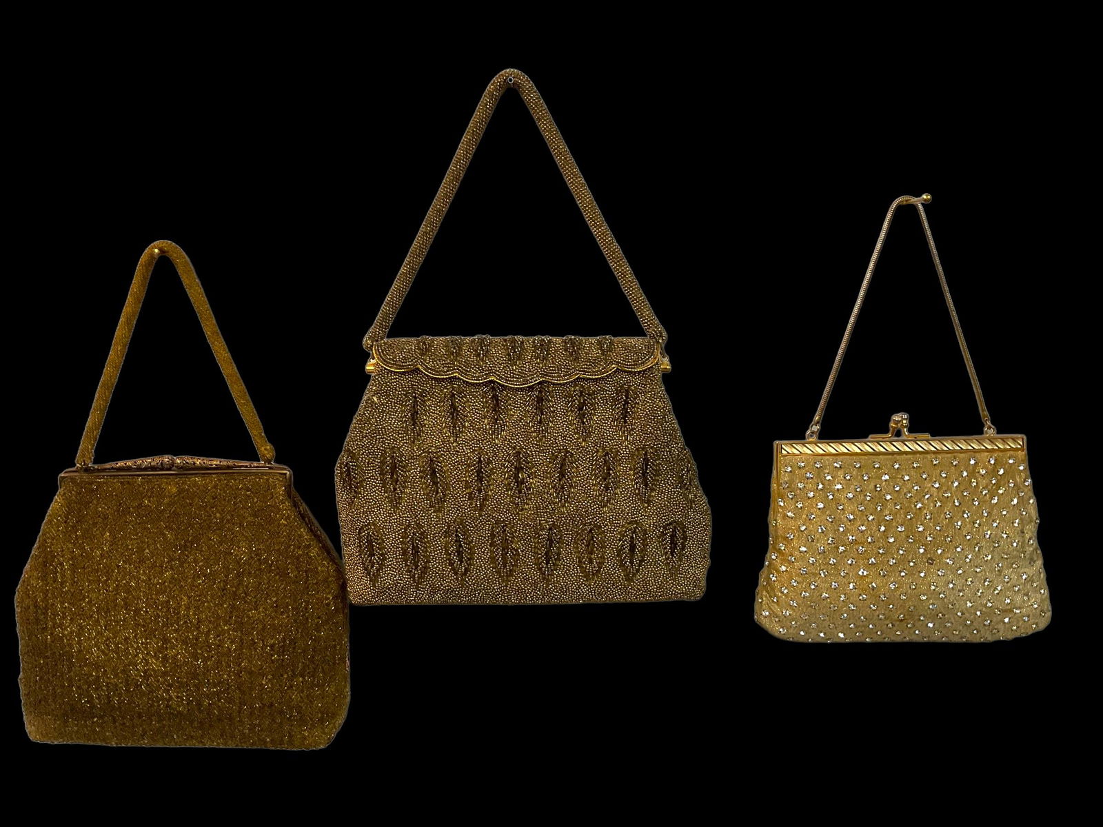 3 Vintage Beaded Bags, Hand Beaded in Hong Kong (1 of 6)